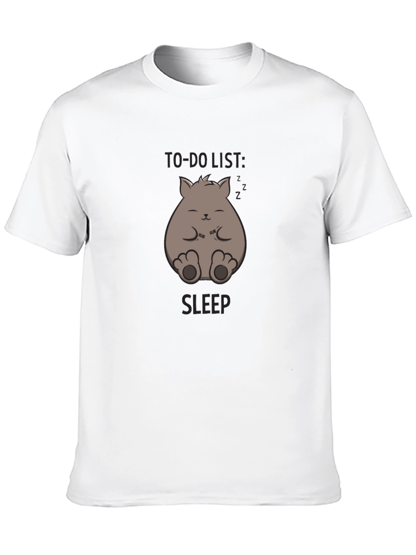 Black To-Do List: Sleep - Funny Cat Graphic T-Shirt view 10