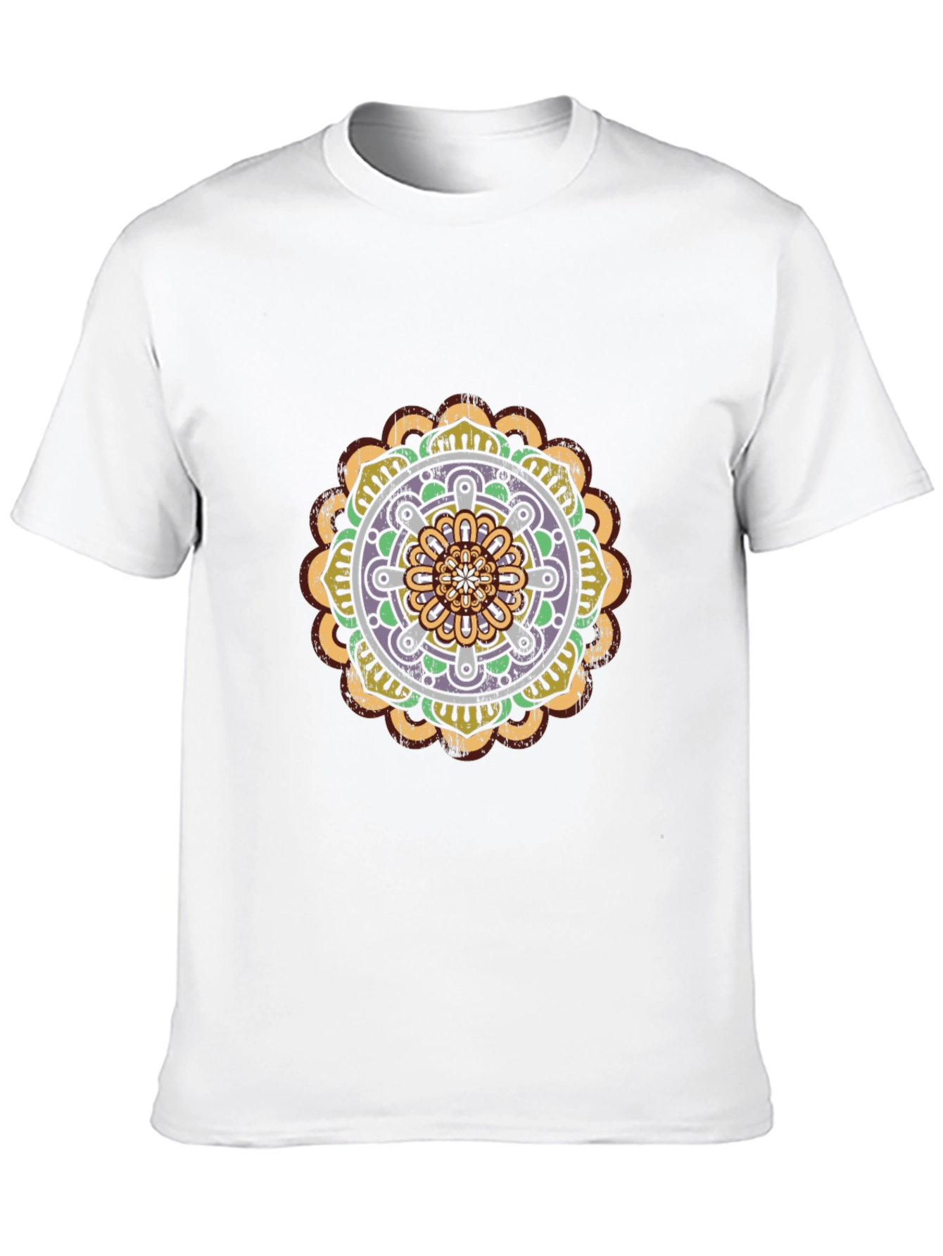 Black Black Mandala Graphic Tee - Stylish Men's Cotton T-Shirt view 10
