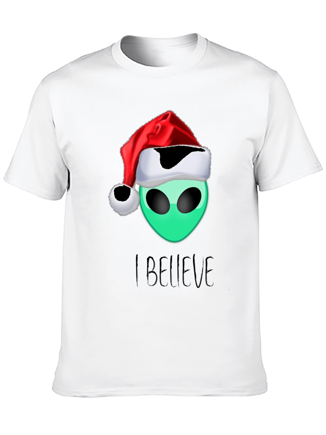 Alien Christmas T-Shirt - I Believe Holiday Tee - 10
