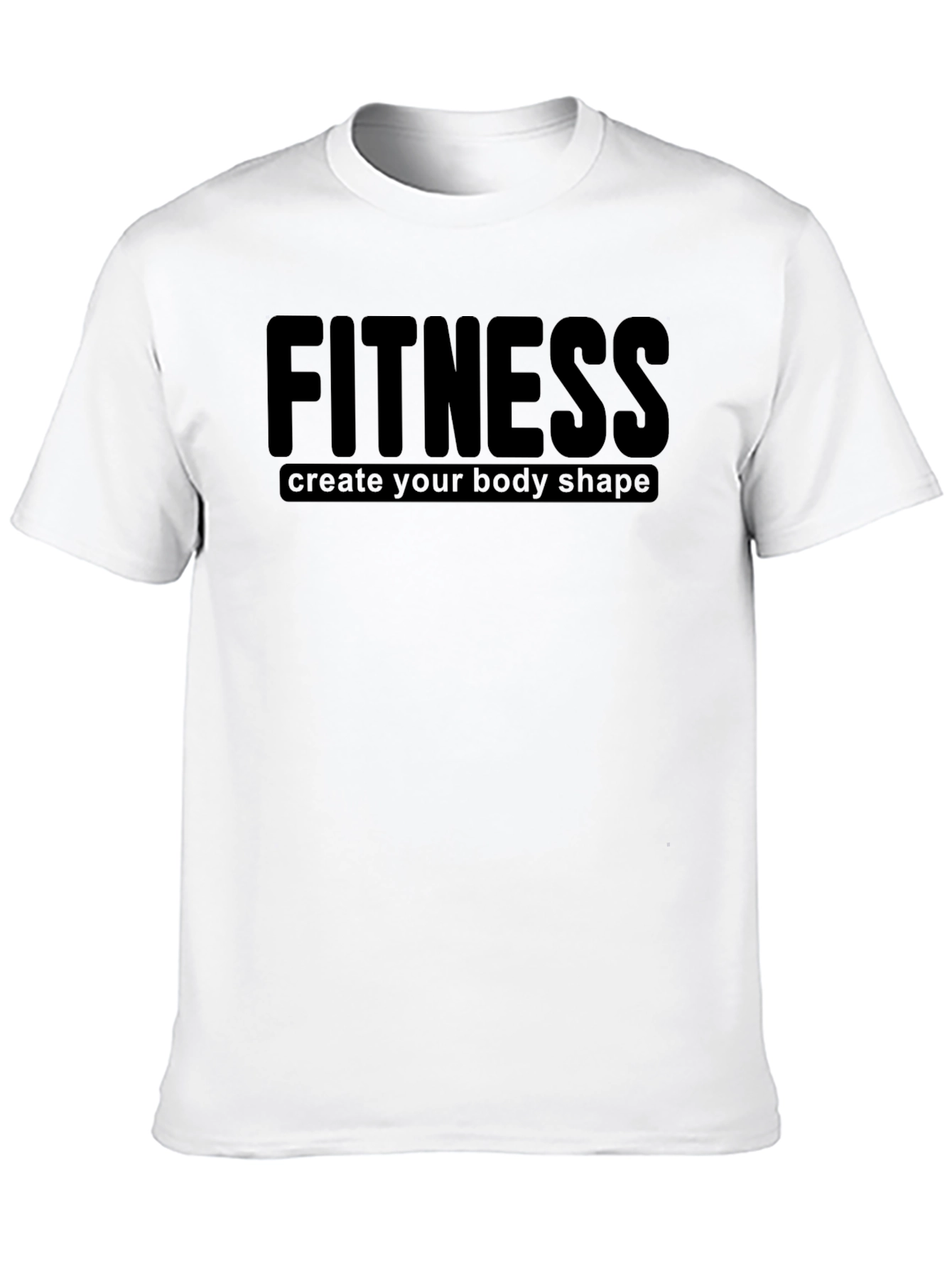Black Fitness Black T-Shirt: Create Your Body Shape view 10