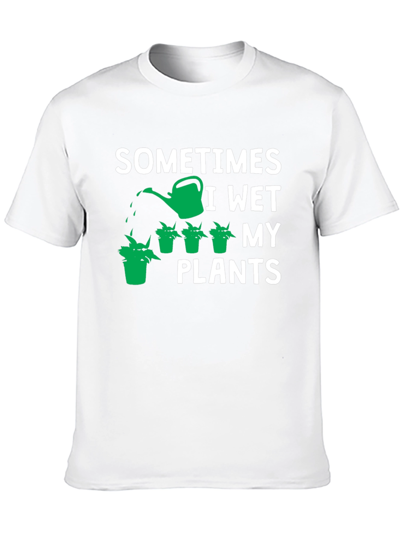 Black Sometimes I Wet My Plants Graphic Tee view 10
