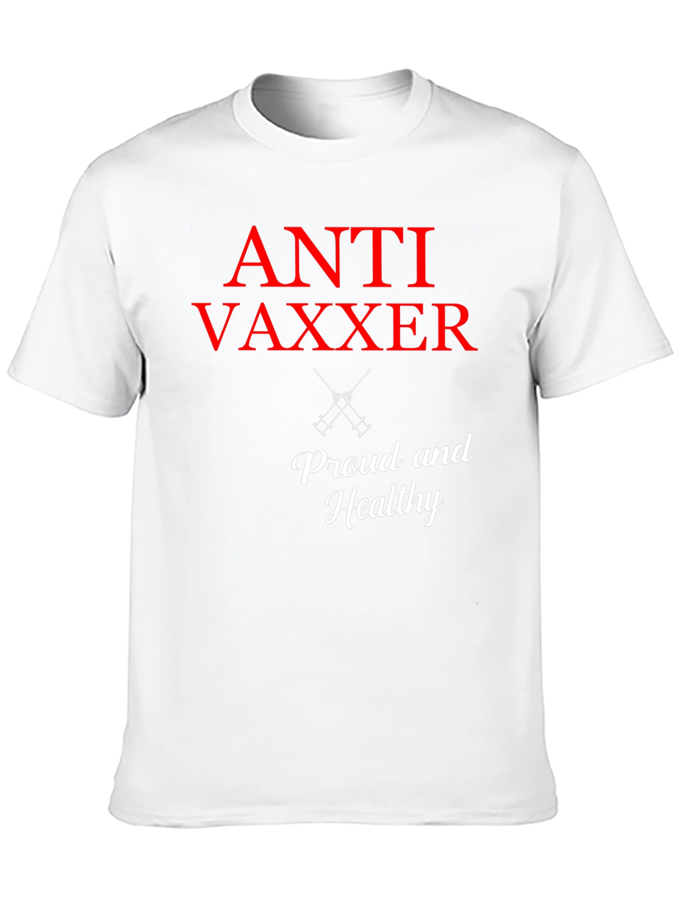 Black Anti Vaxxer T-Shirt - Proud & Healthy Statement Tee view 10