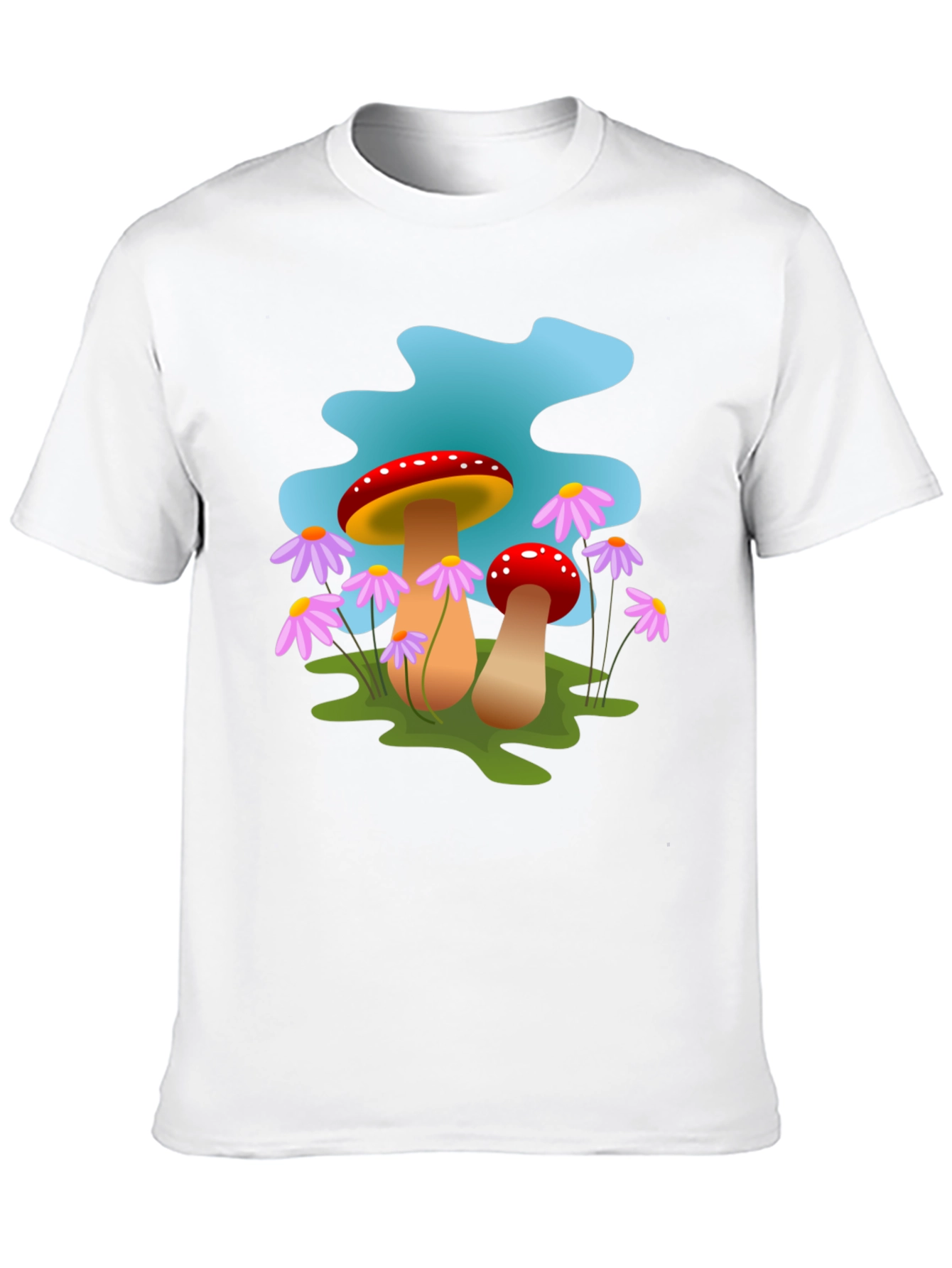 Black Mushroom Graphic Tee - Funky Design view 10