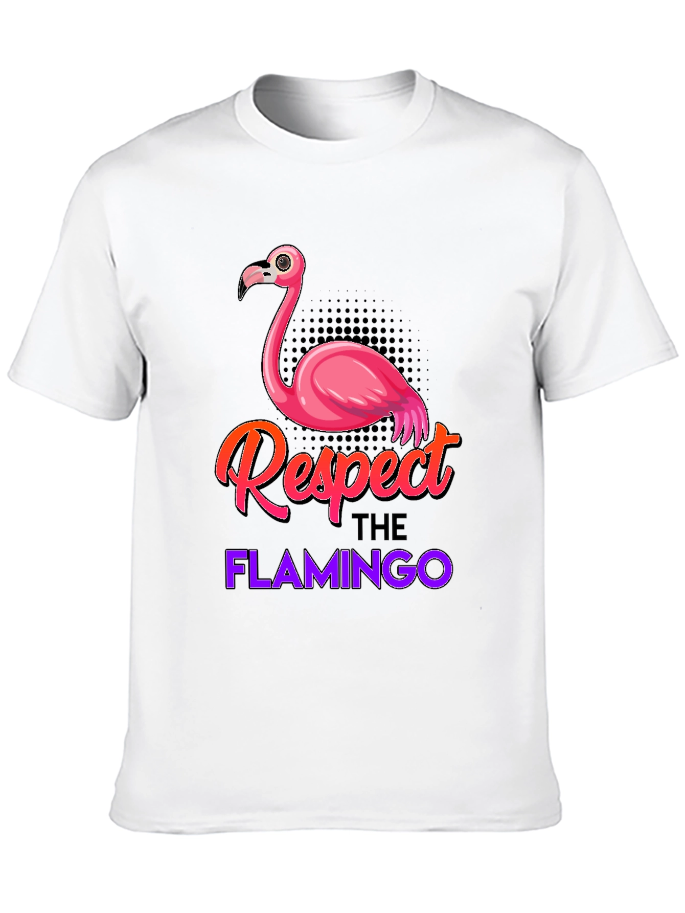 Black Respect the Flamingo Graphic Tee view 10