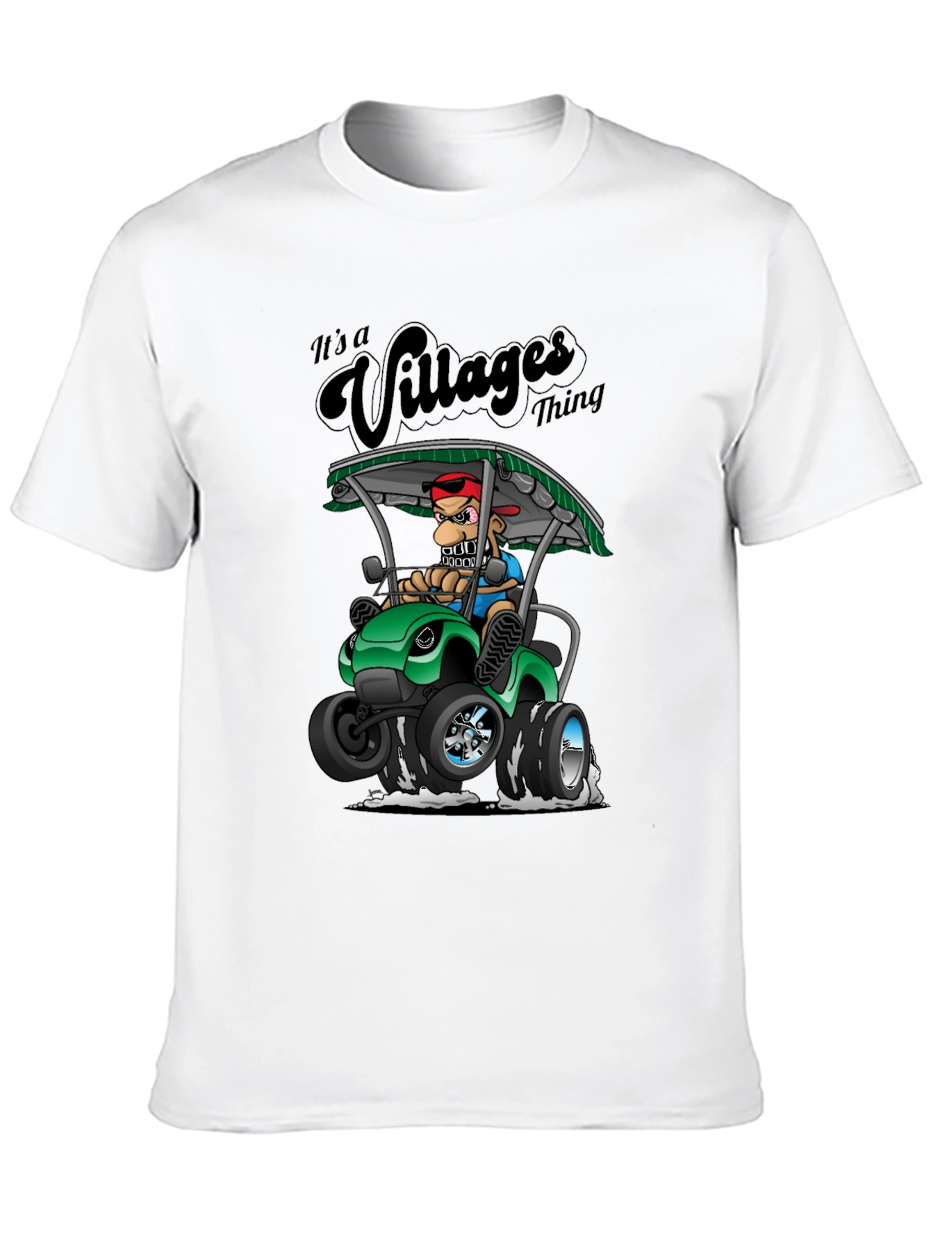 Black Villages Thing Cartoon T-Shirt  view 10
