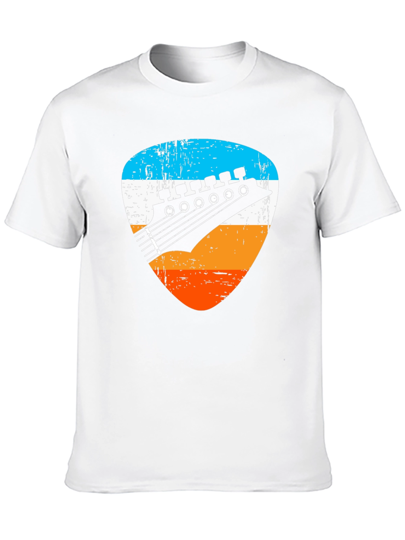 Retro Guitar Pick Graphic Tee - Musician T-Shirt - 10