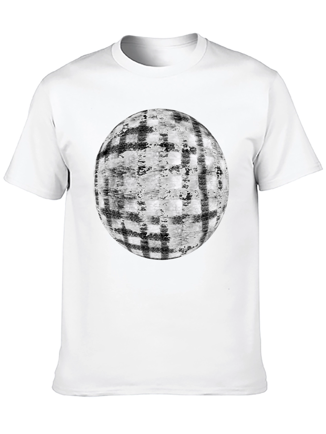 Black Abstract Globe Graphic T-Shirt - Modern Black Tee view 10