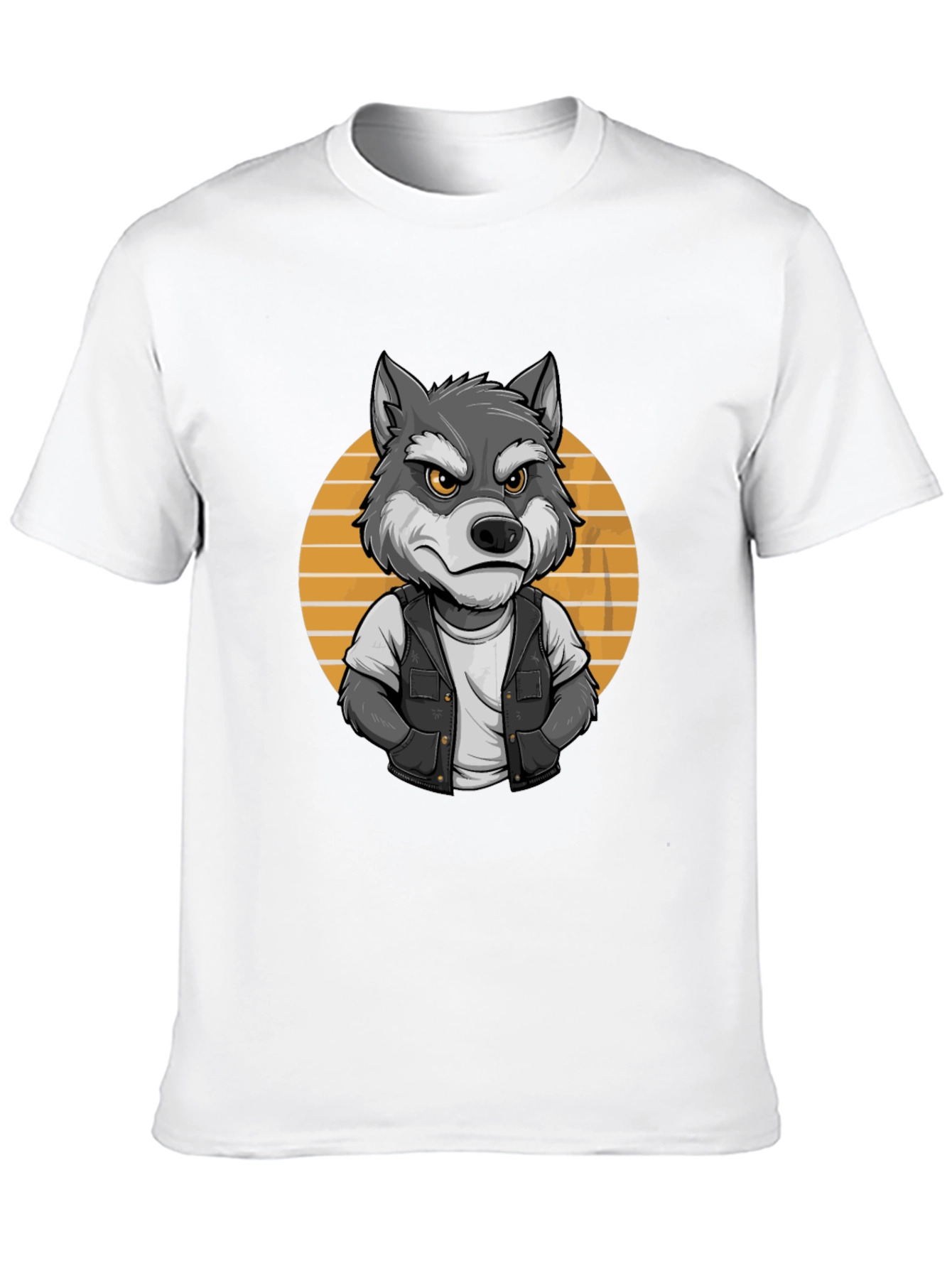 Black Cool Wolf Graphic Tee - Black T-Shirt view 10