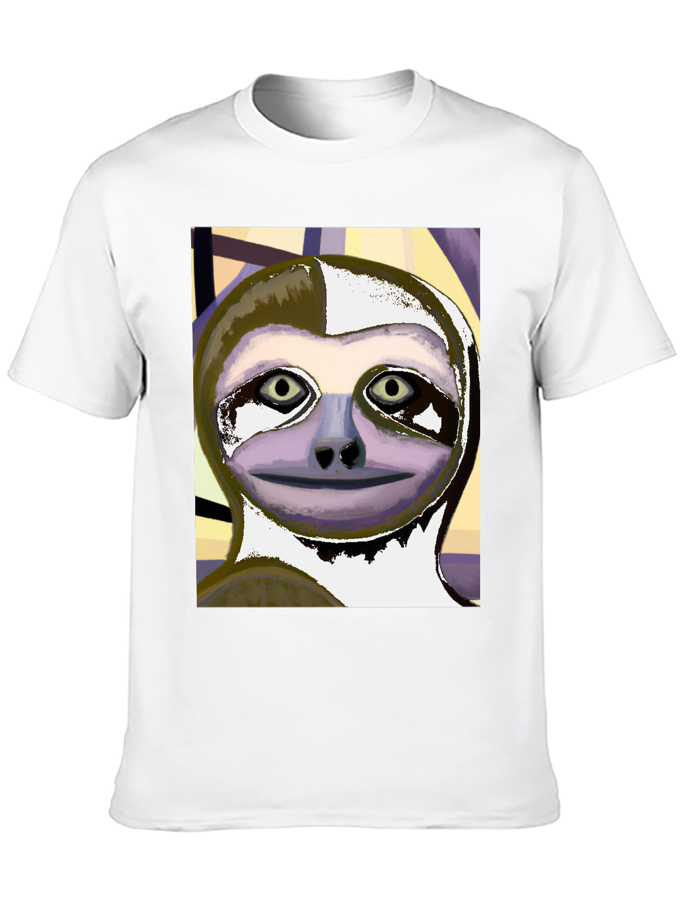 Black Sloth Art Tee - Black Unisex T-Shirt view 10