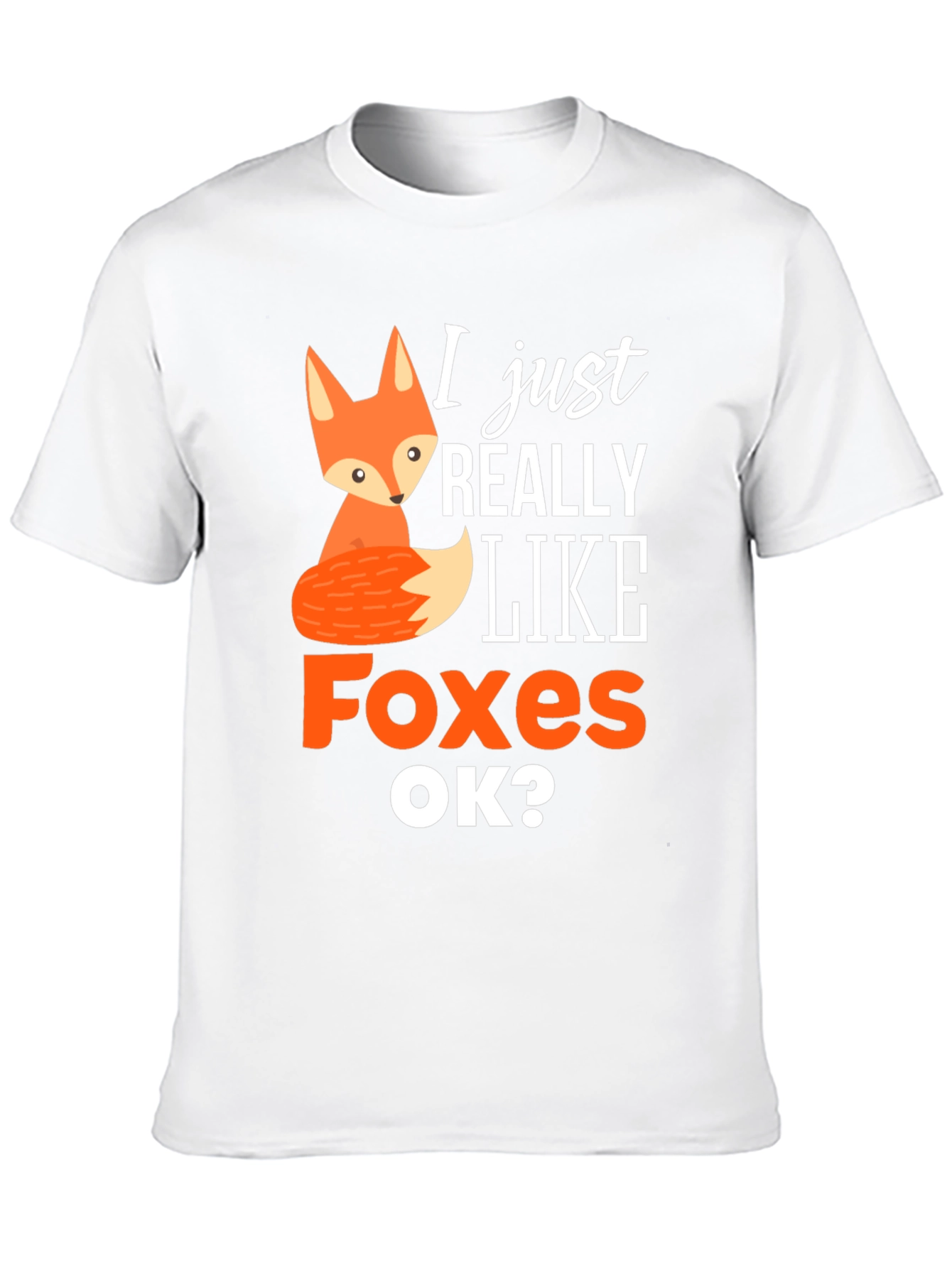 Black Cute Fox Graphic Tee - I Just Really Like Foxes view 10