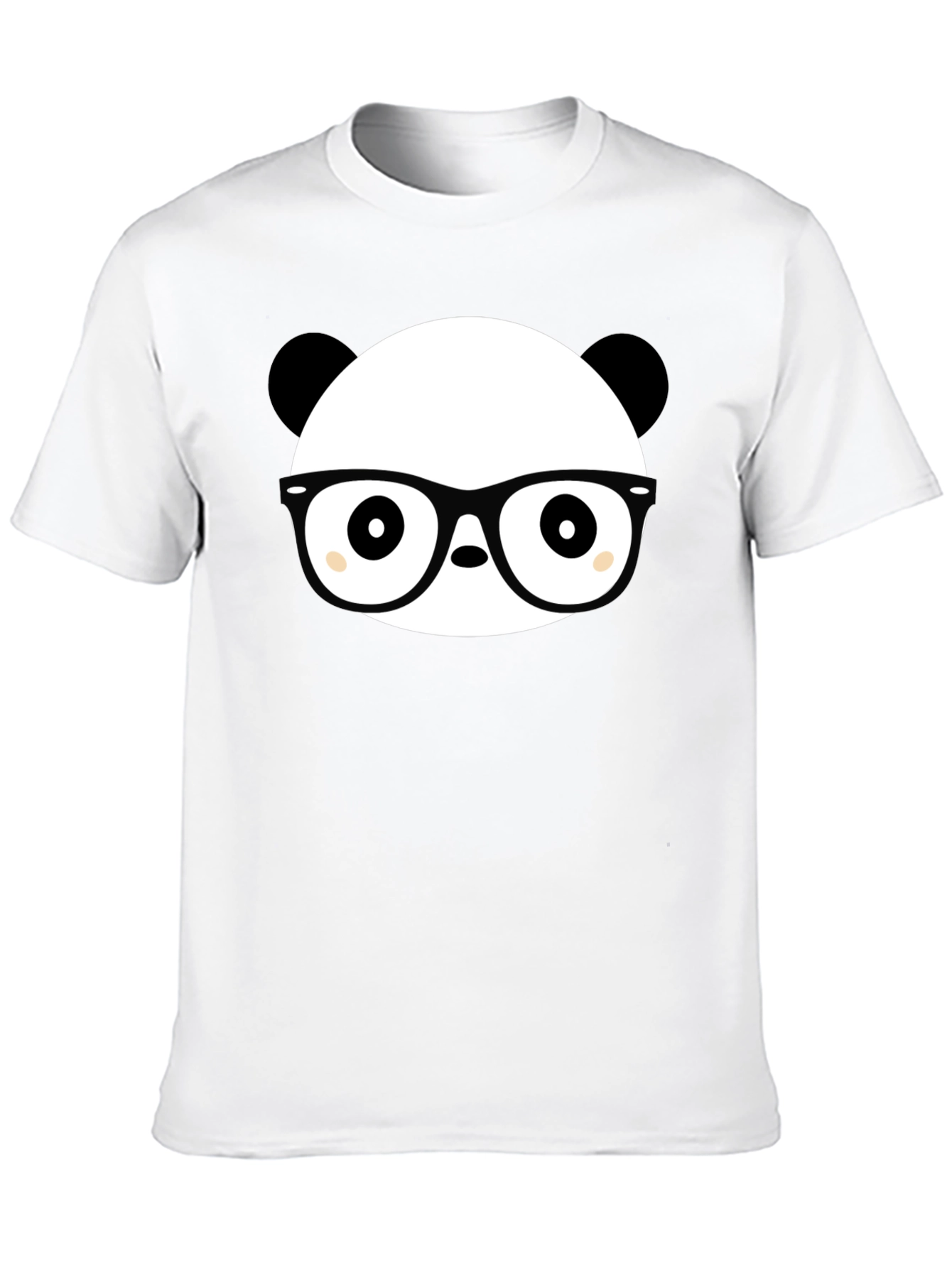 Black Panda Nerd T-Shirt - Black Cotton Graphic Tee view 10