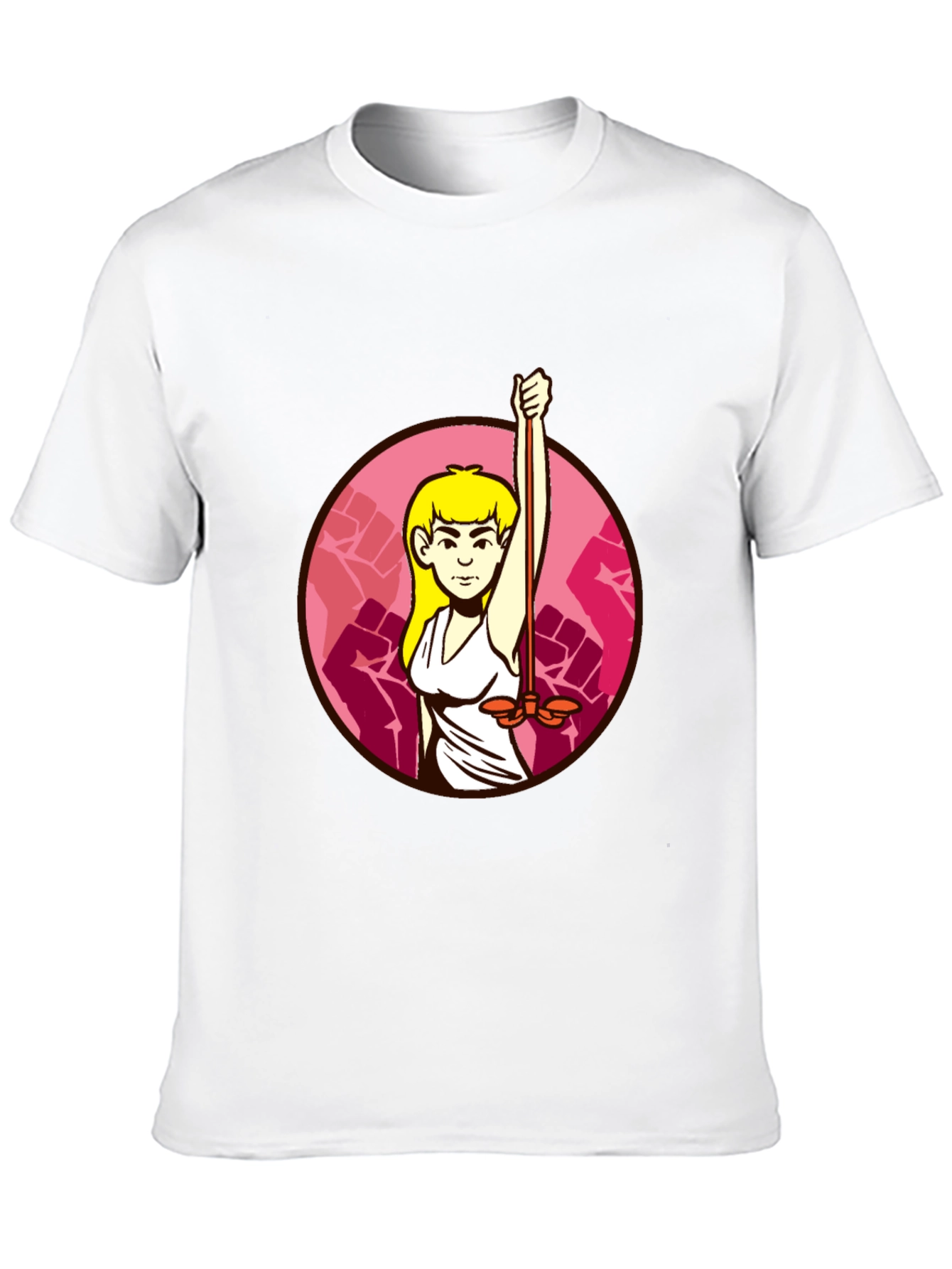 Black Feminist Symbol Black T-Shirt view 10