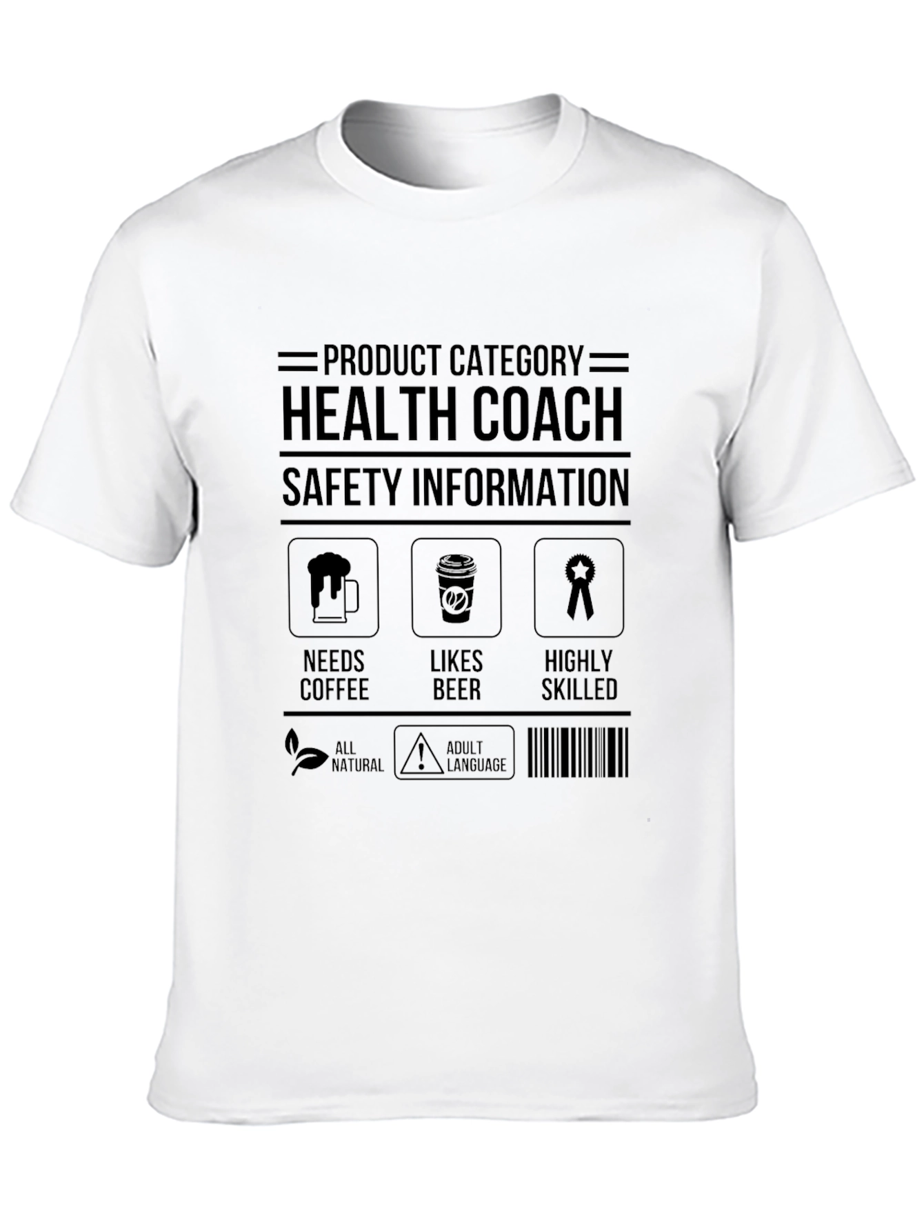 Black Health Coach Novelty T-Shirt view 10