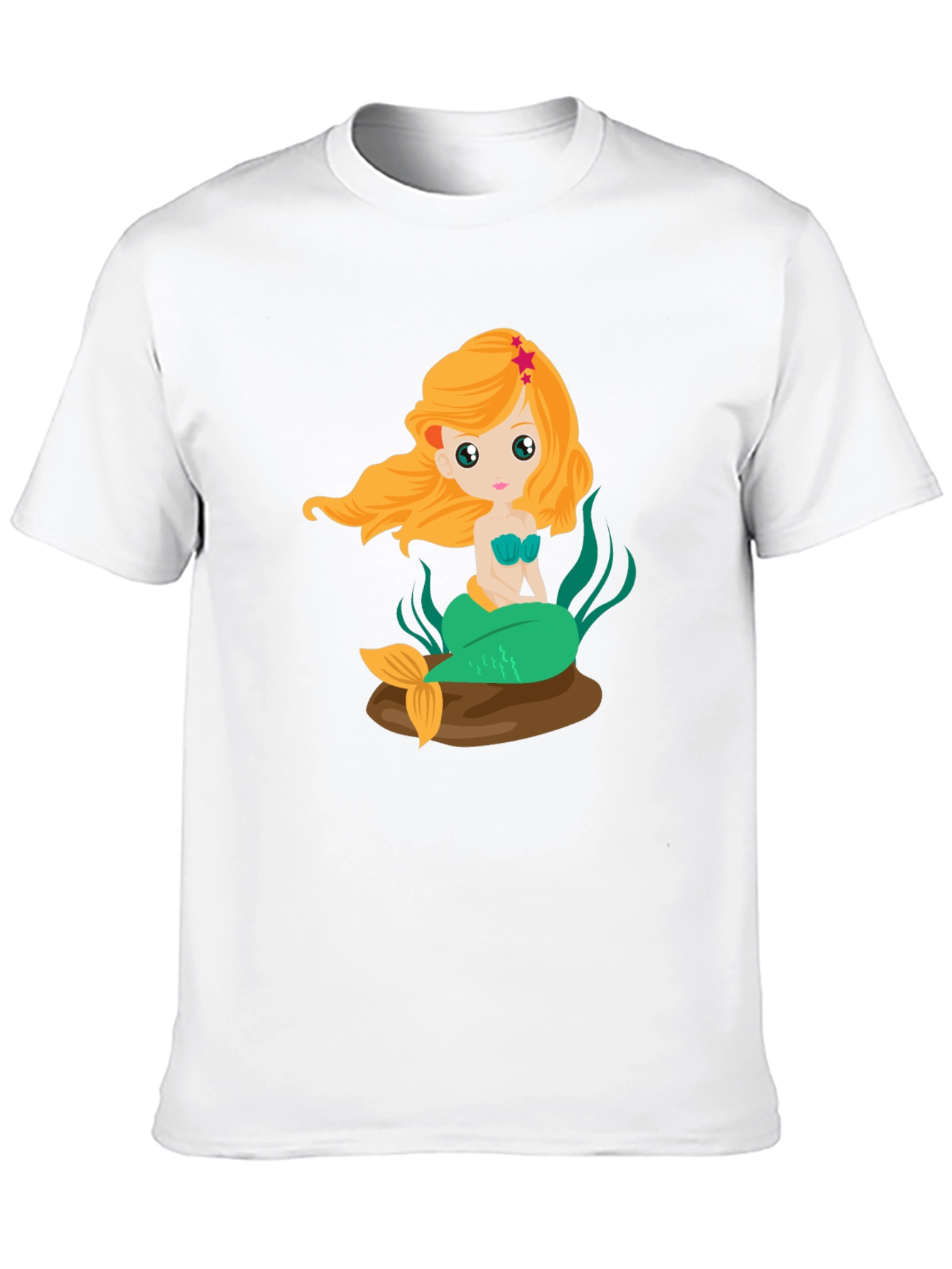 Black Mermaid Graphic Tee - Black Cotton Blend view 10