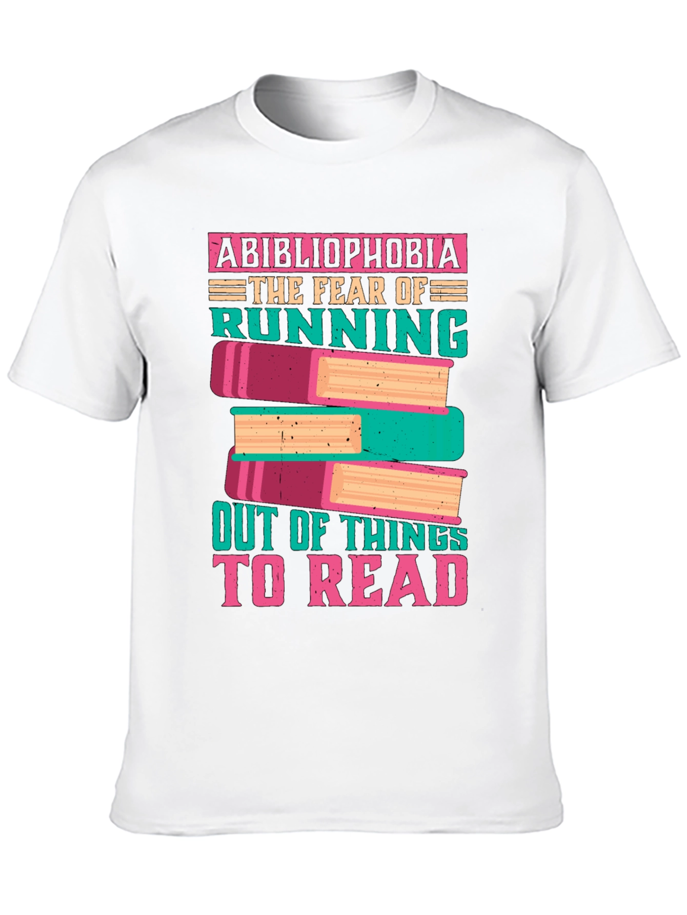 Black Abibliophobia Funny Book Lover T-Shirt view 10