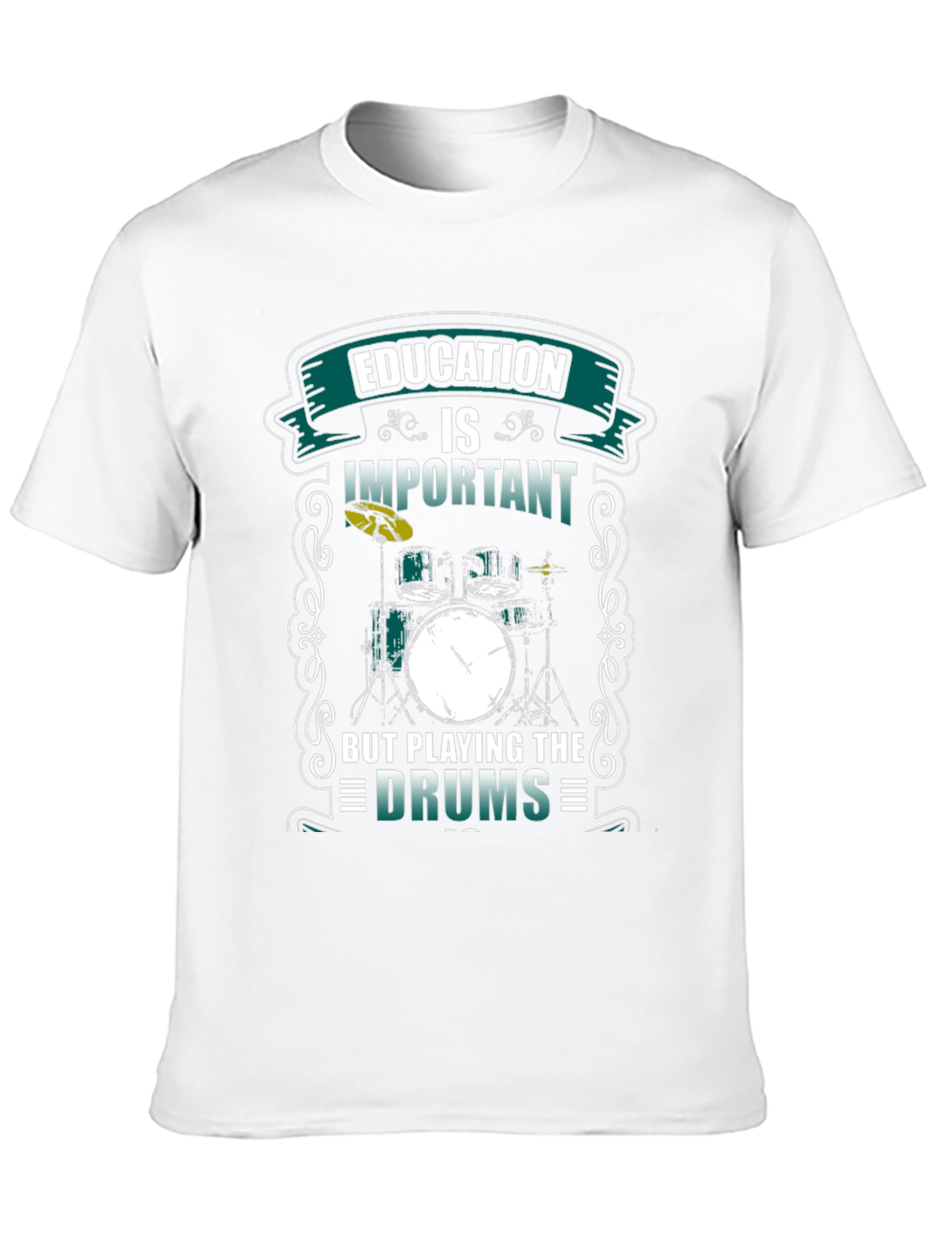 Black Education vs Drums T-Shirt view 10