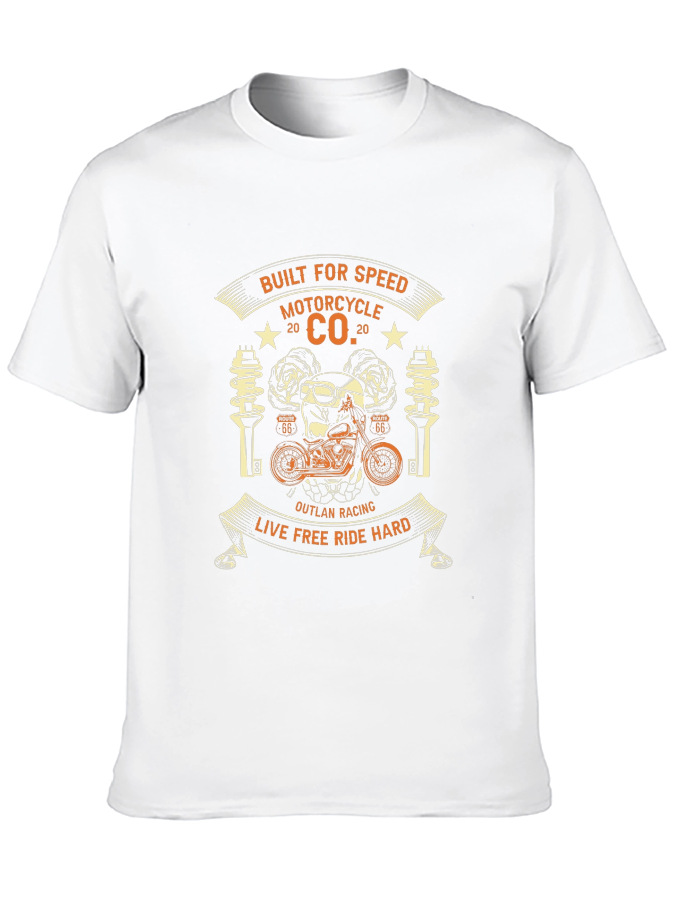 Black Built for Speed Motorcycle Graphic T-Shirt view 10