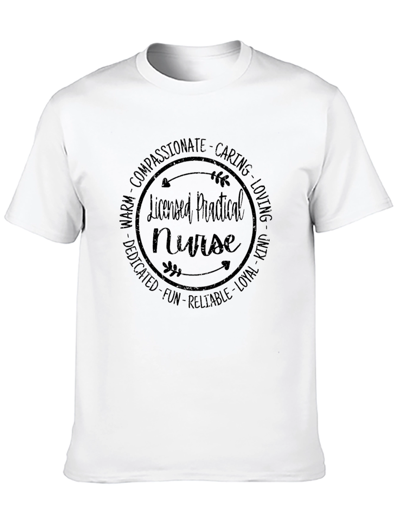 Black Licensed Practical Nurse Graphic T-Shirt view 10