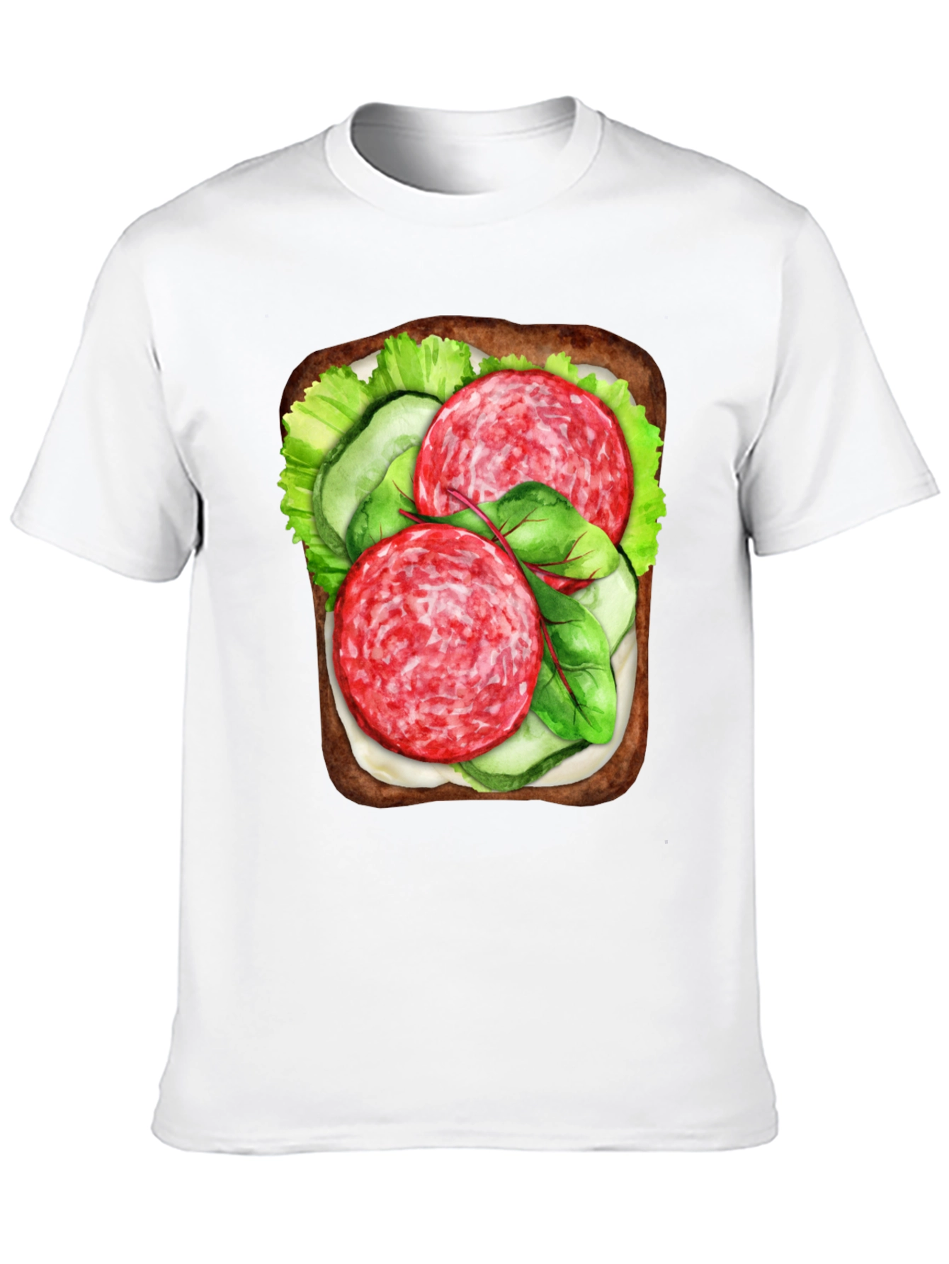 Black Funny Sandwich Graphic Tee - Foodie T-Shirt view 10