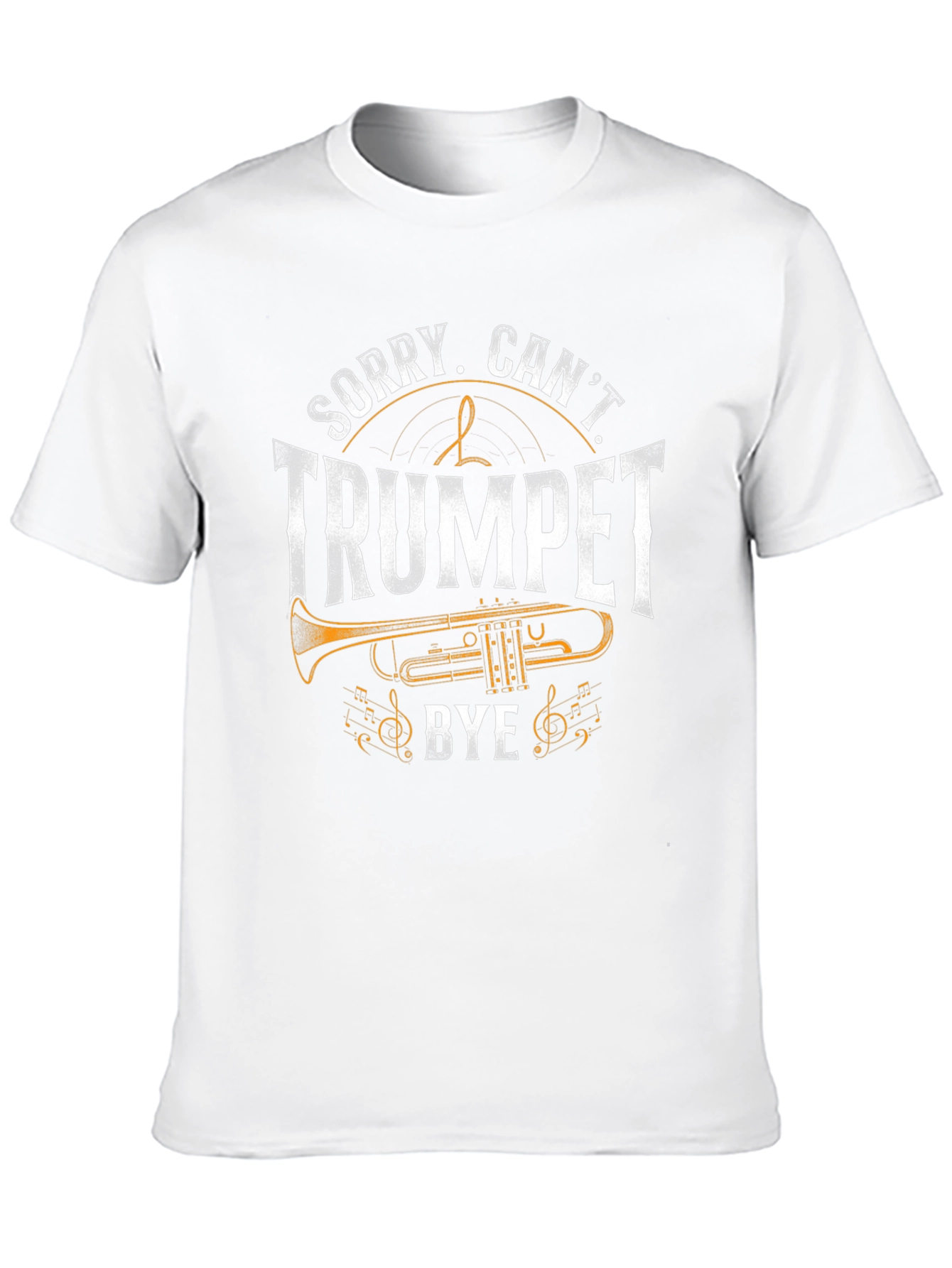 Black Sorry, Can't Trumpet Bye - Funny Music T-Shirt view 10