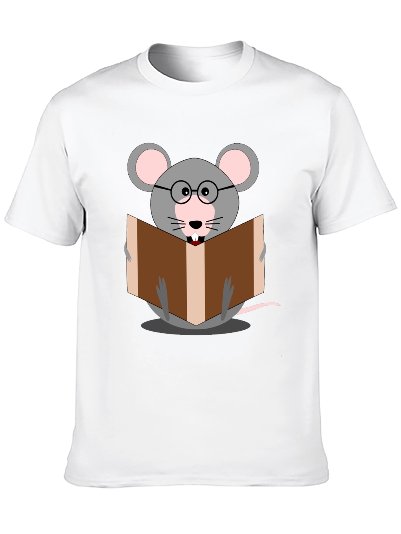 Black Bookworm Mouse Graphic Tee - Read in Style view 10