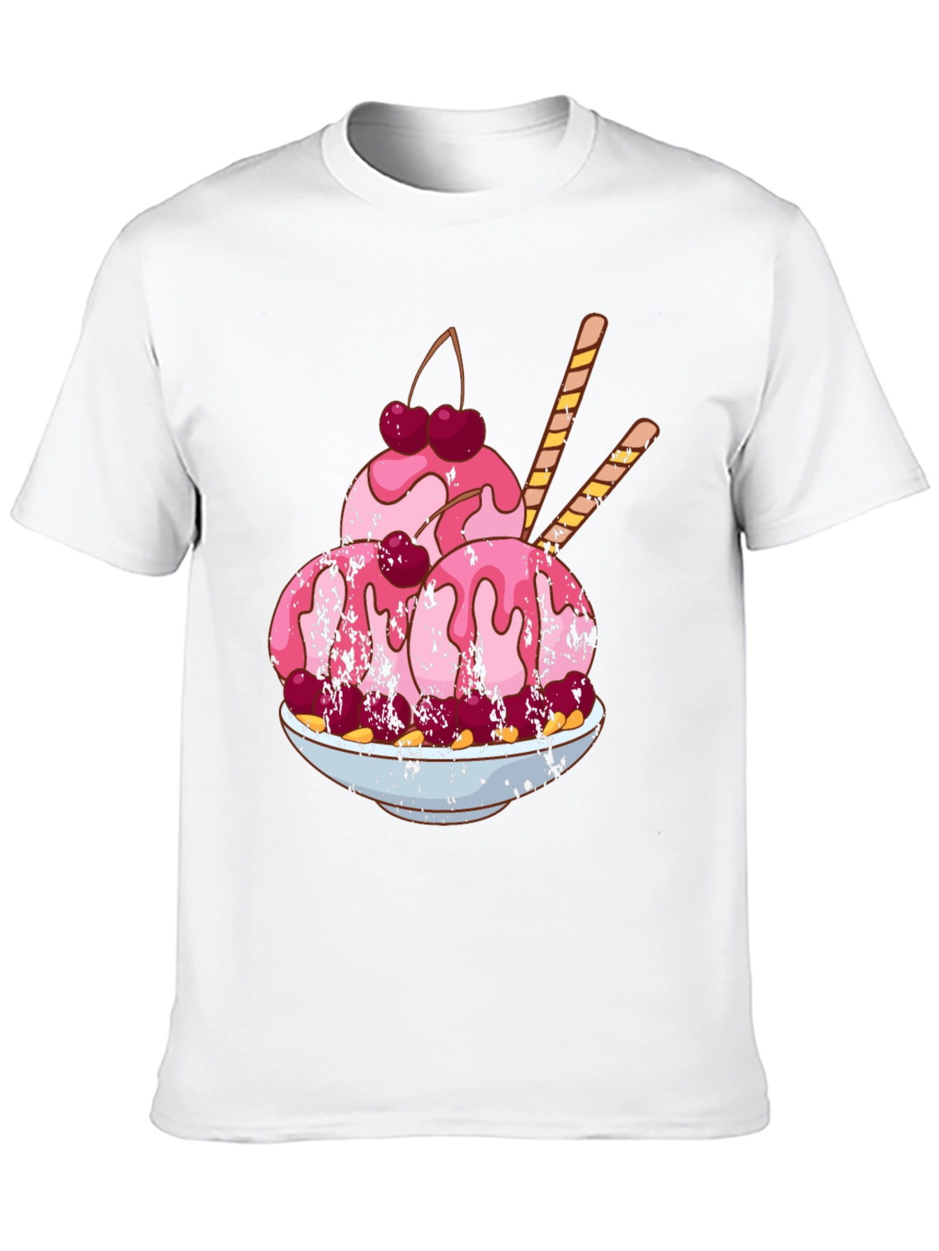 Black Ice Cream Sundae Graphic T-Shirt - Fun Foodie Tee view 10