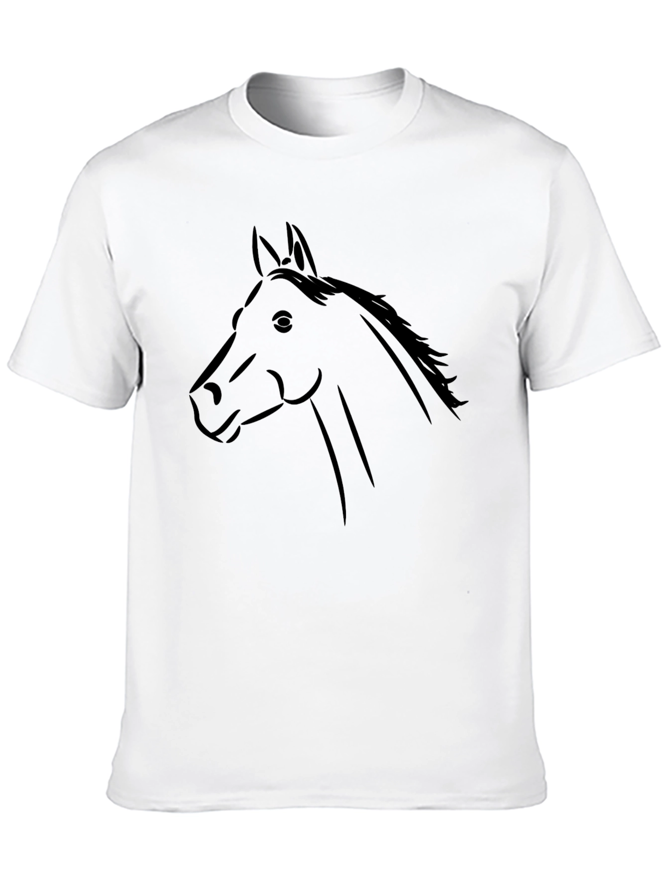 Black Black Horse Graphic Tee - Stylish Animal Print Shirt view 10