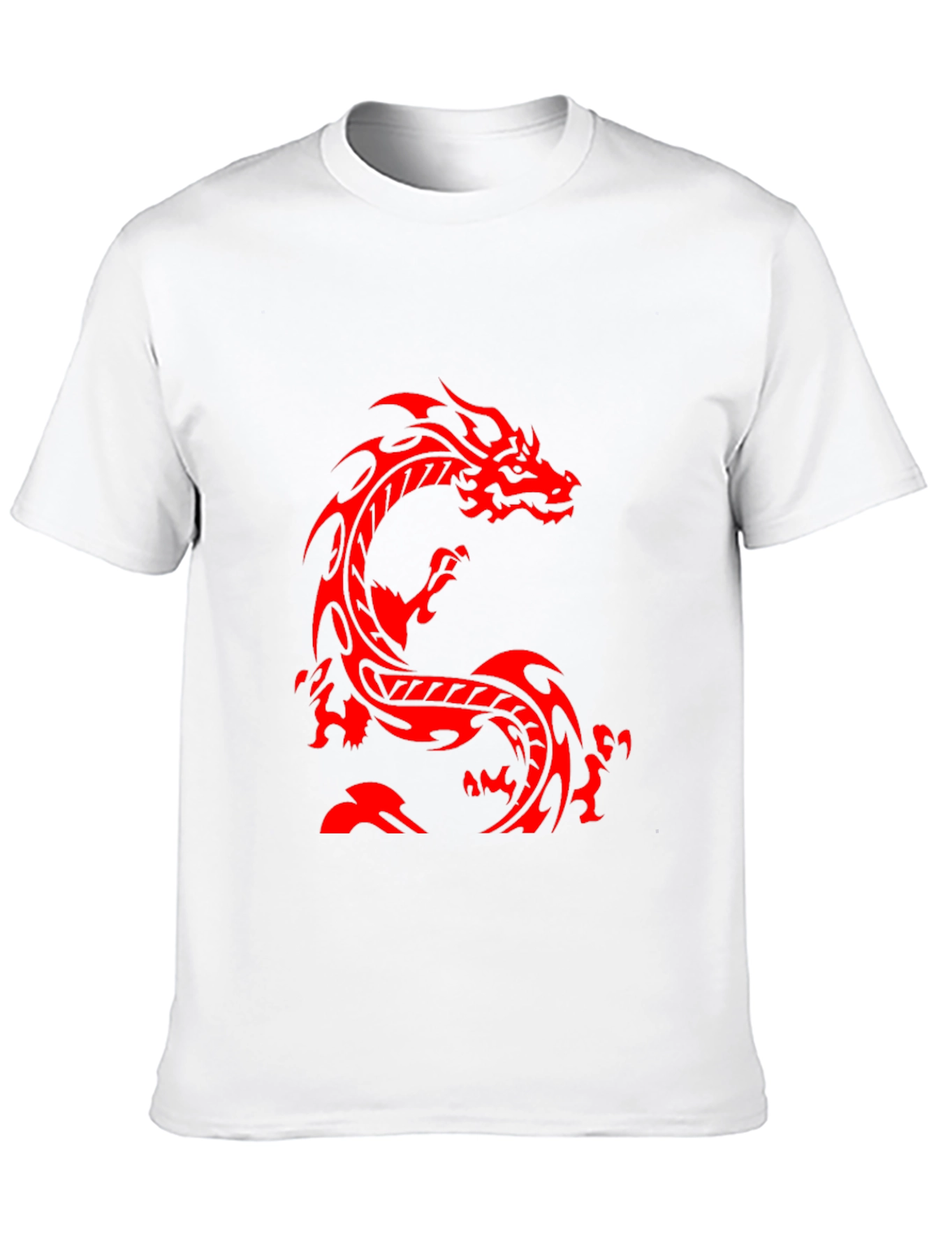 Black Red Dragon Graphic Black T-Shirt - Casual Style view 10