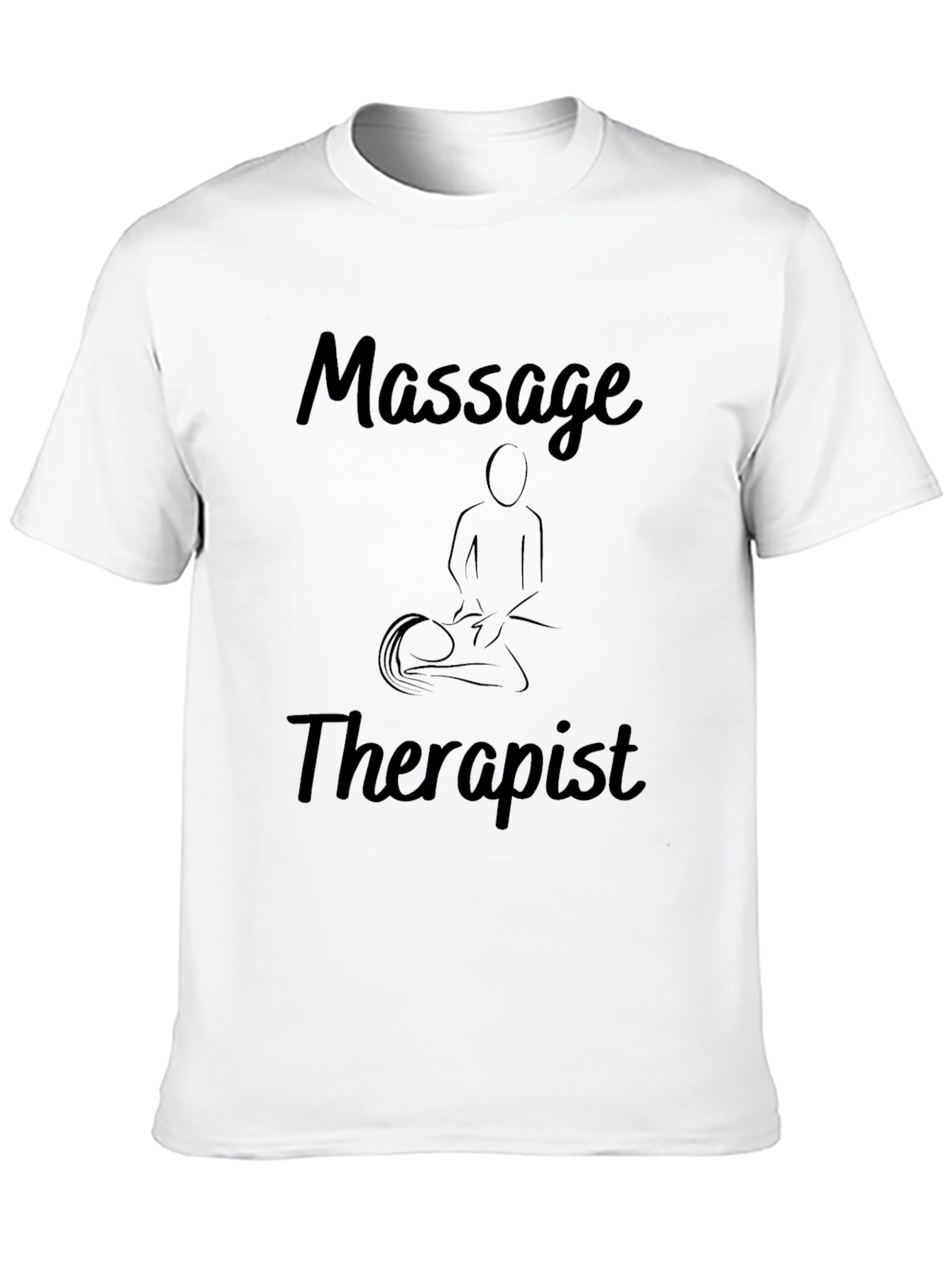 Black Massage Therapist Black Graphic T-Shirt view 10