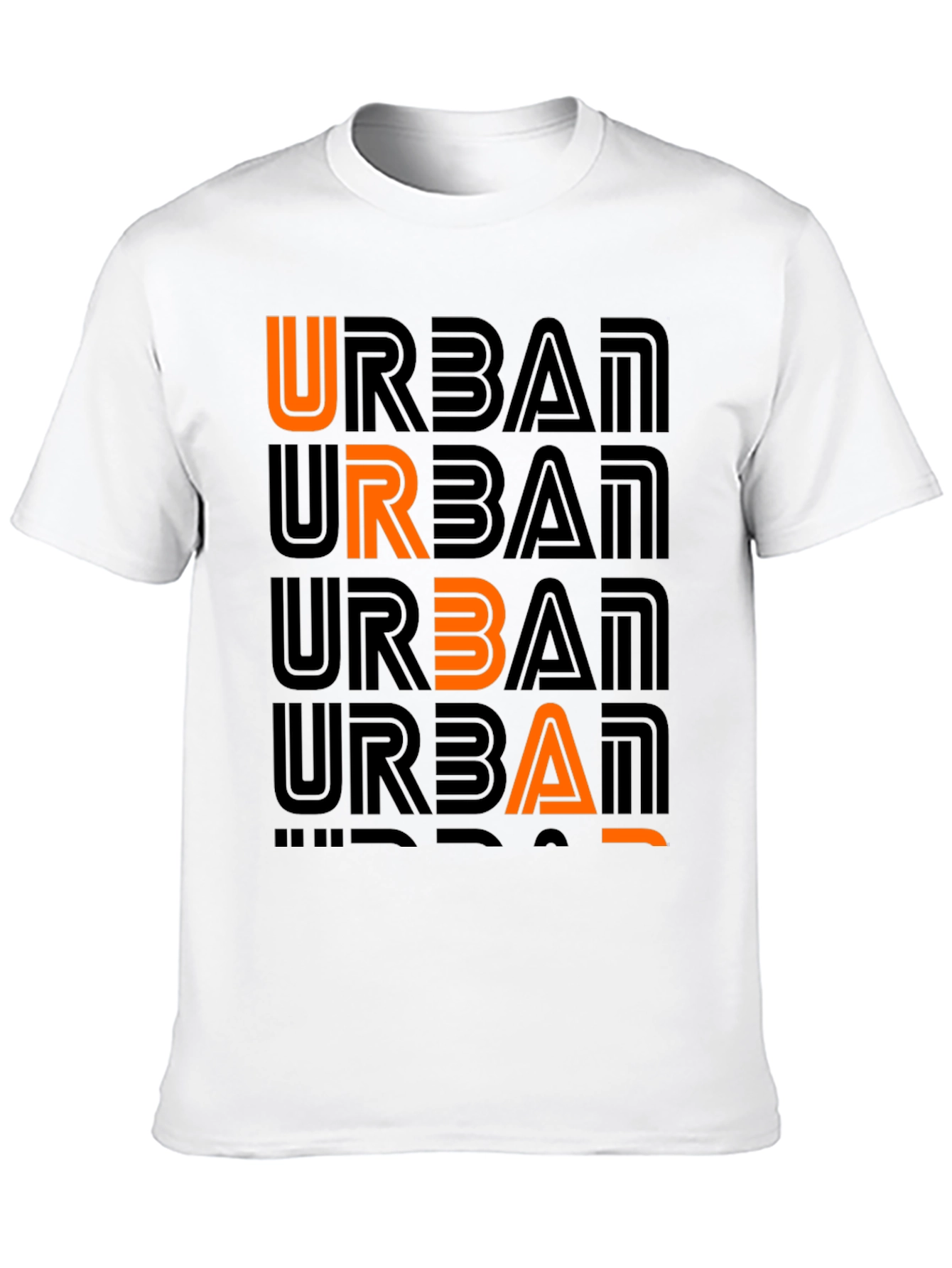 Black Urban Graphic Print Crew Neck T-Shirt view 10