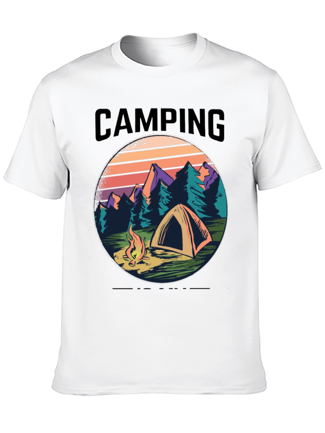 Black Camping Graphic Tee - Nature Adventure Shirt view 10