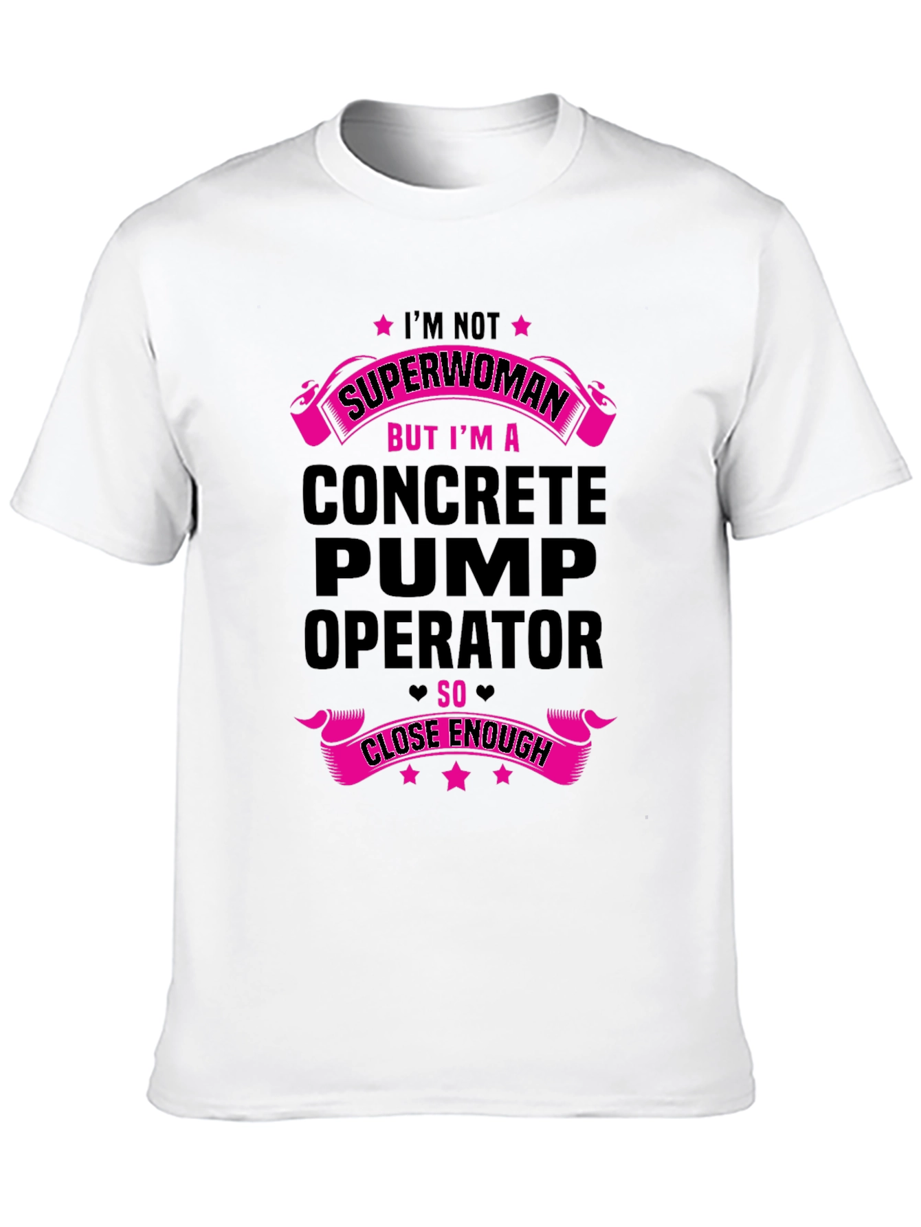Black Concrete Pump Operator T-Shirt - Superwoman Gift view 10