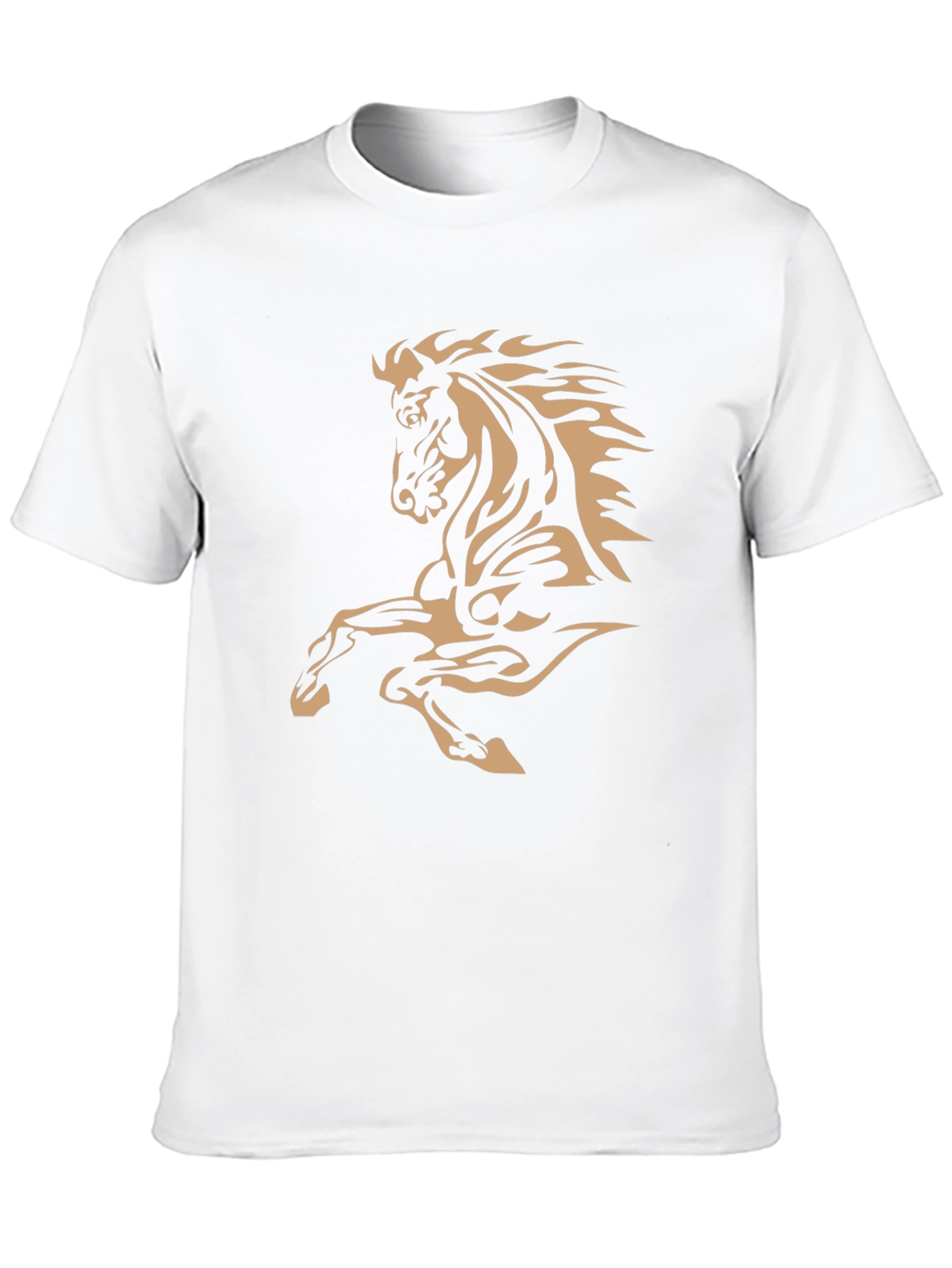 Black Black T-Shirt with Horse Design view 10