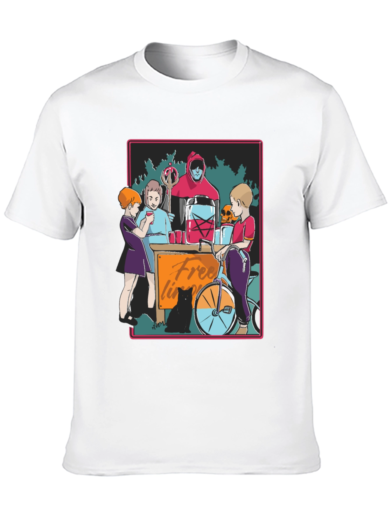 Black Cartoon Graphic Print Tee view 10