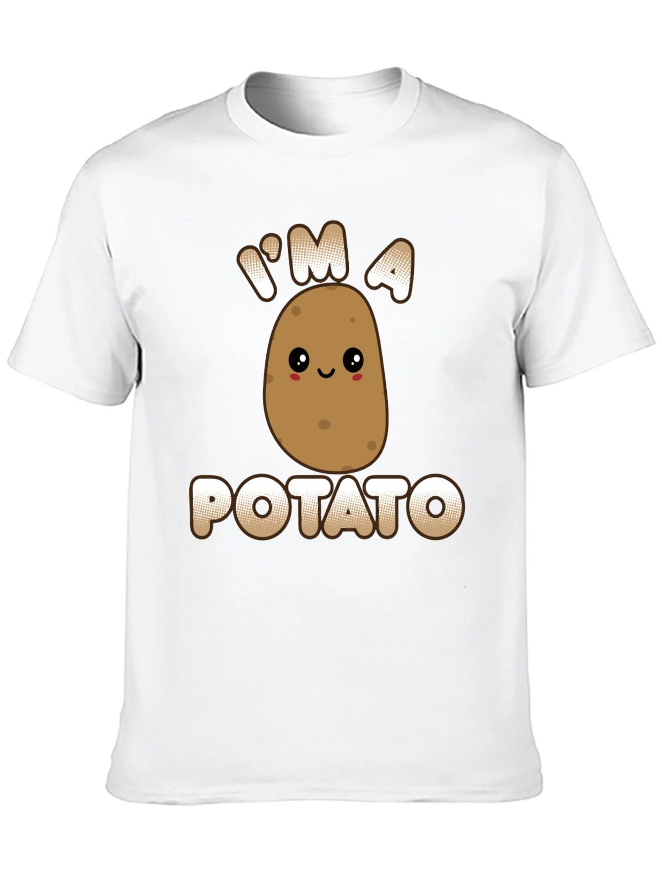 Black Funny Potato Graphic T-Shirt - I'm A Potato Tee view 10