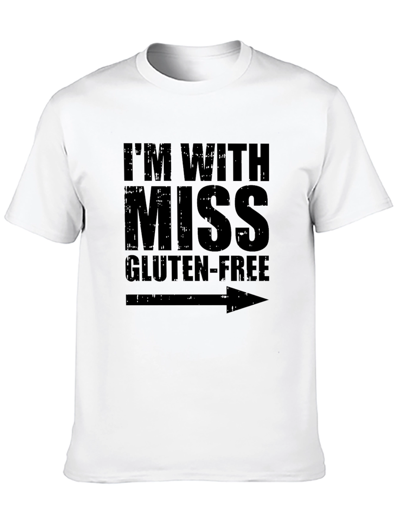 Black I'm With Miss Gluten-Free Graphic T-Shirt view 10