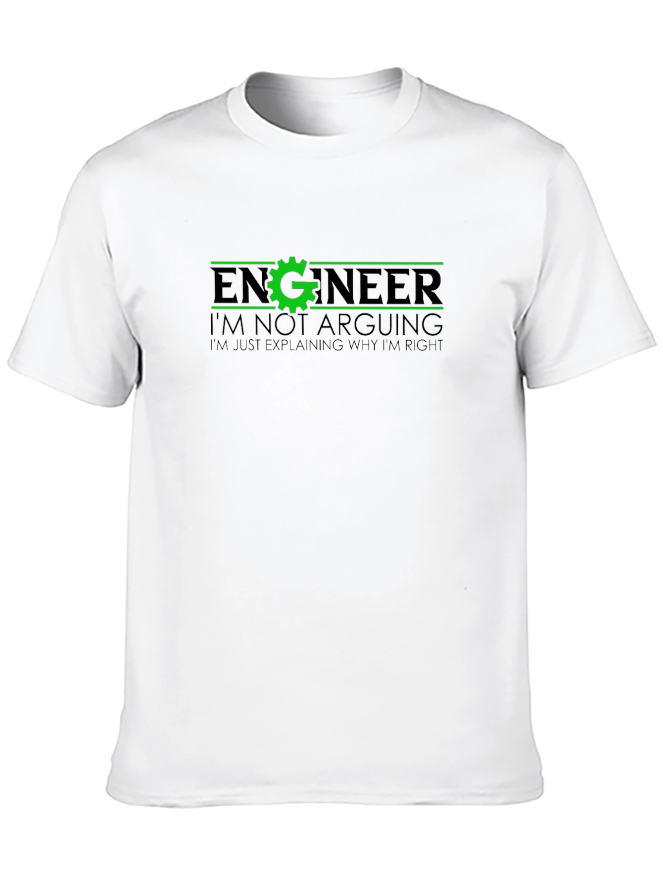 Black Engineer Funny T-Shirt - I'm Not Arguing view 10