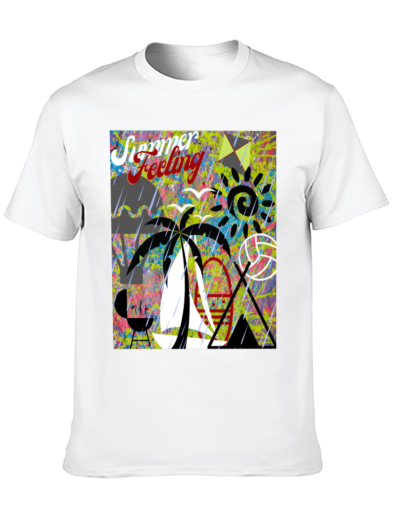 Black Summer Feeling Graphic Tee view 10