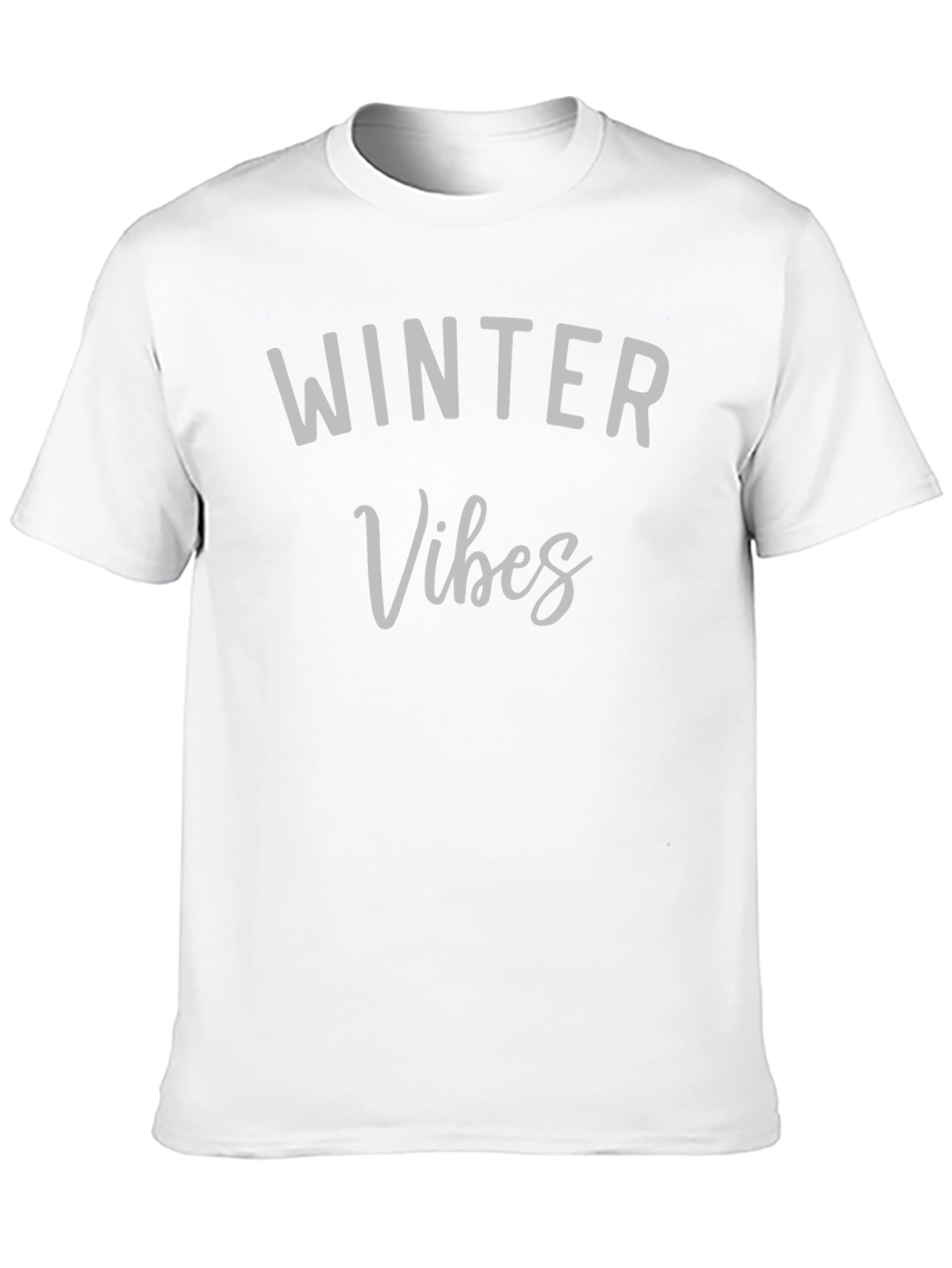 Black Winter Vibes Graphic Tee - Soft Cotton Blend view 10