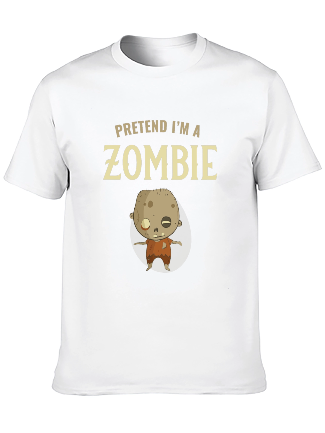 Black Pretend I'm a Zombie T-Shirt - Funny Halloween Costume view 10