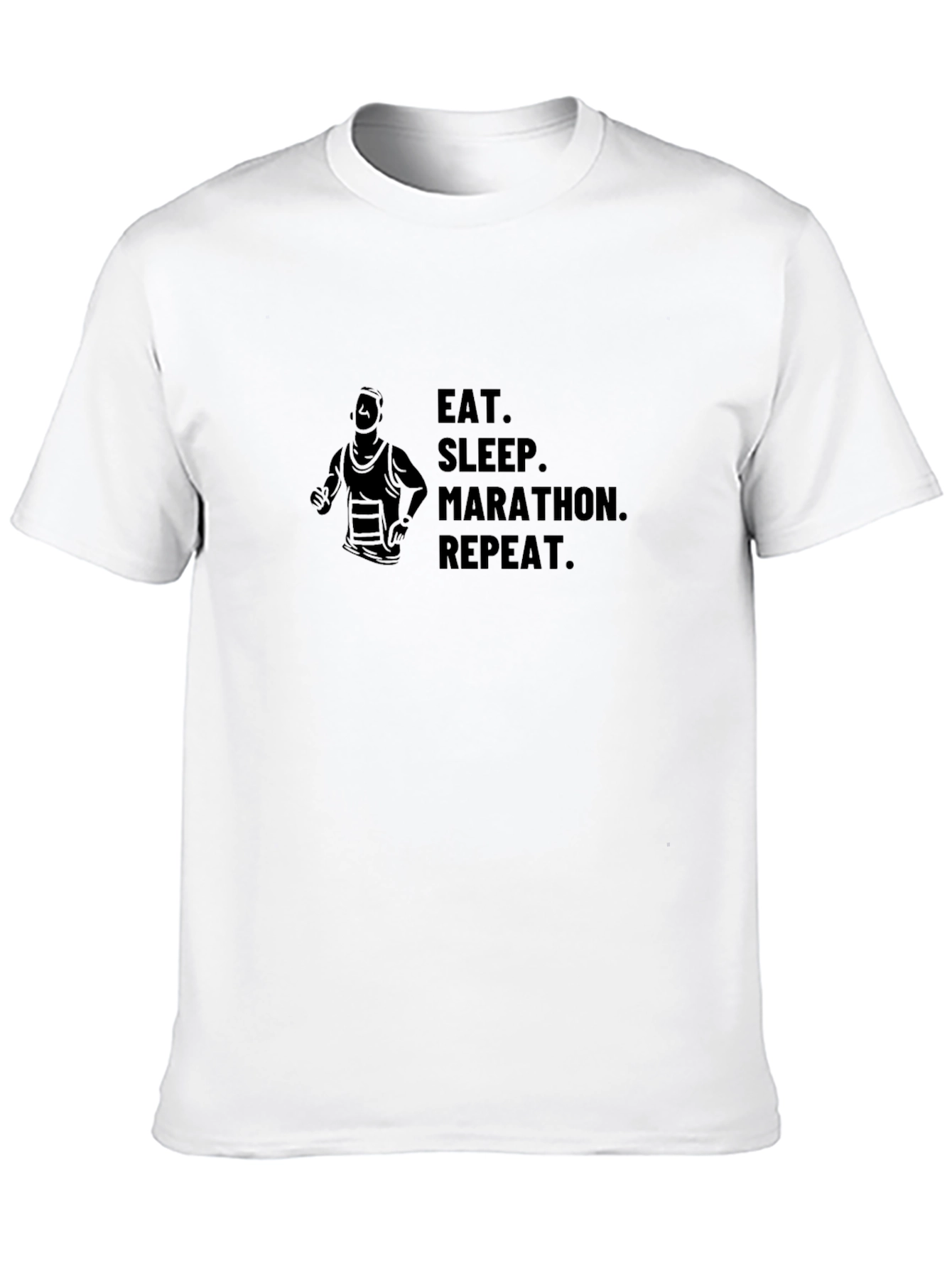 Black Eat Sleep Marathon Repeat T-Shirt view 10