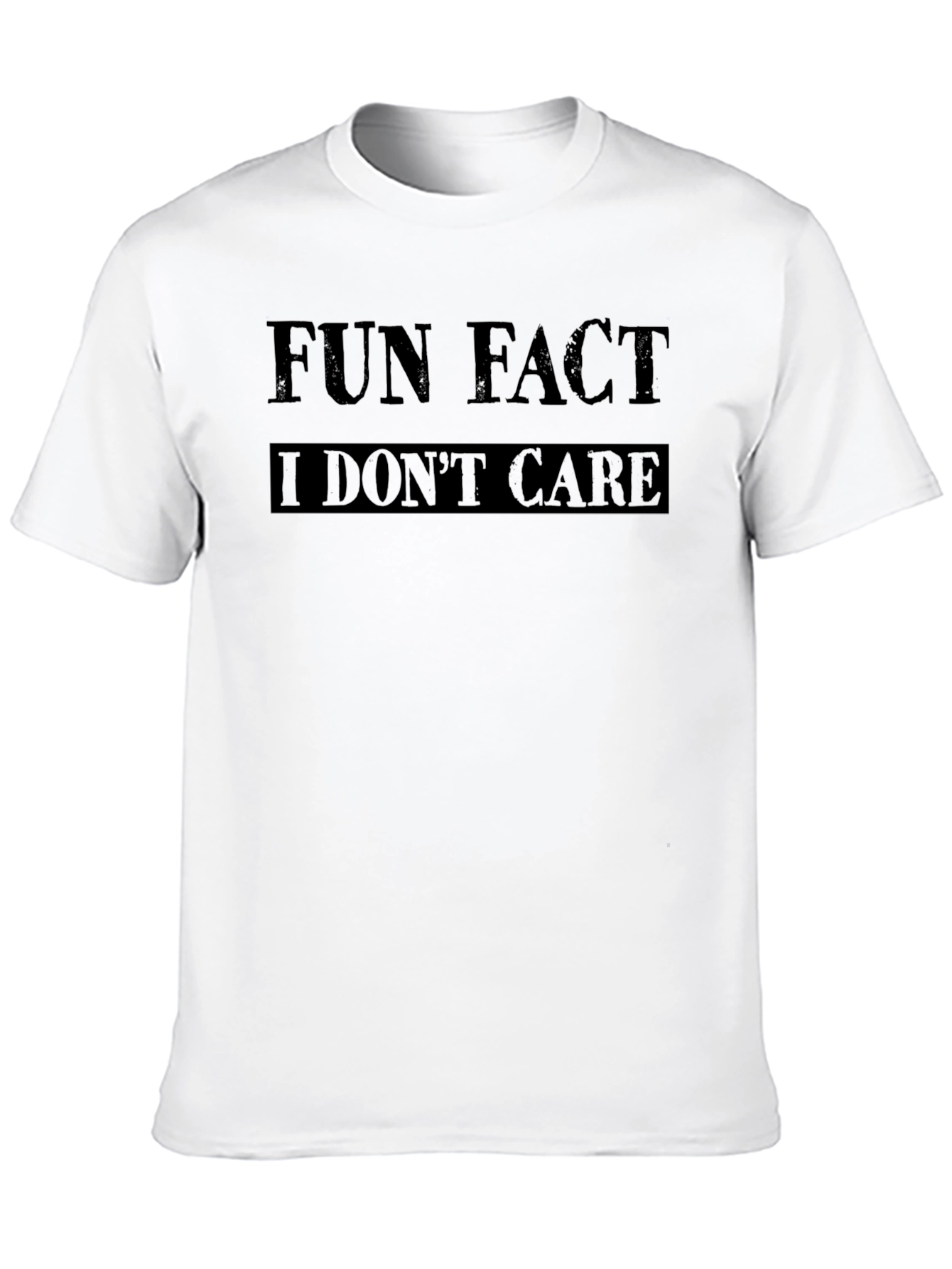 Black Fun Fact I Don't Care Black T-Shirt view 10