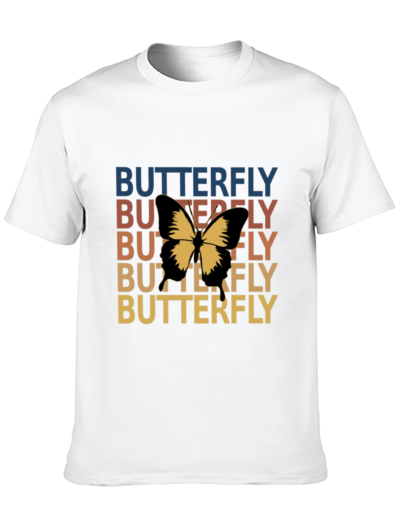 Black Retro Butterfly T-Shirt - Vintage Style Graphic Tee view 10