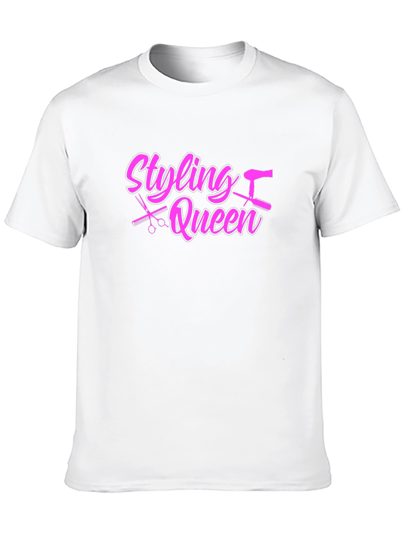 Black Styling Queen Graphic Tee - Hairdresser T-Shirt view 10