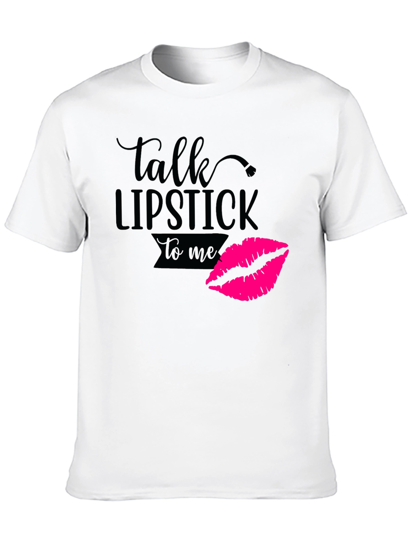 Black Talk Lipstick to Me Graphic Tee view 10