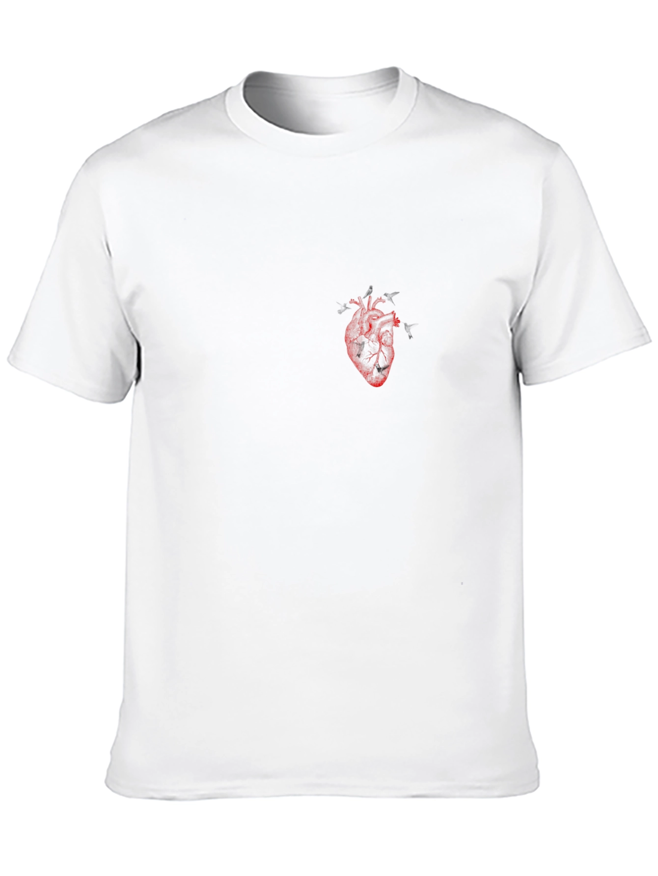 Black Anatomical Heart Graphic Tee - Black Cotton view 10