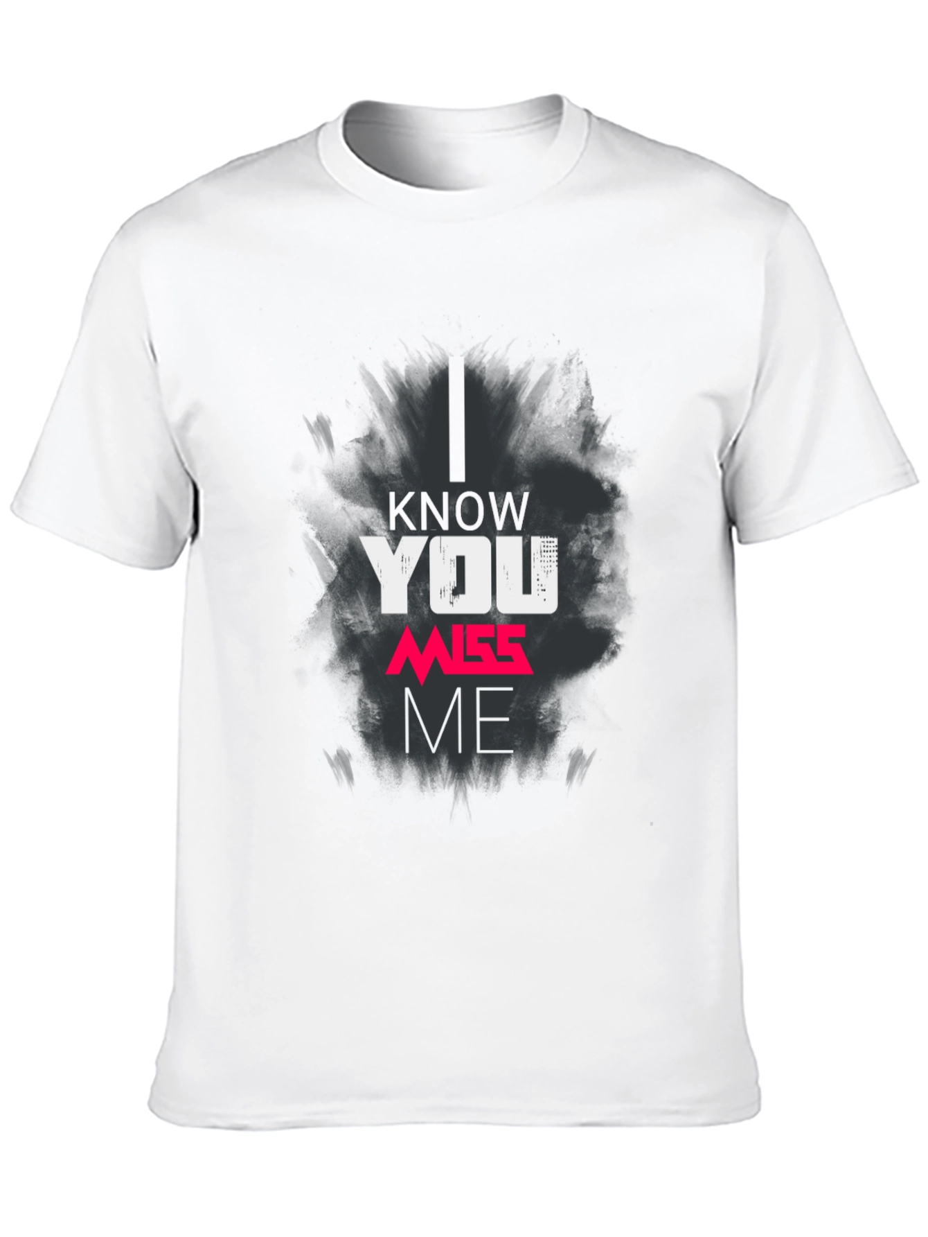 Black I Know You Miss Me Graphic Print Black T-Shirt view 10