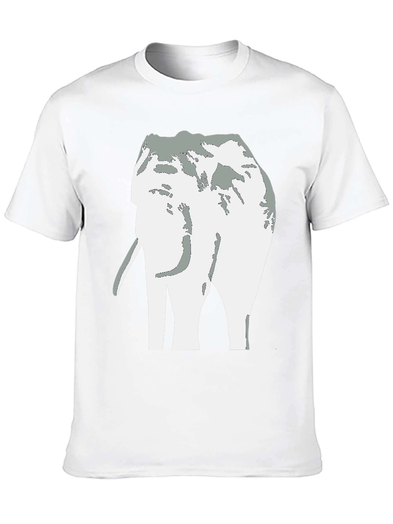 Black Elephant Graphic Tee - Black Cotton Casual T-Shirt view 10