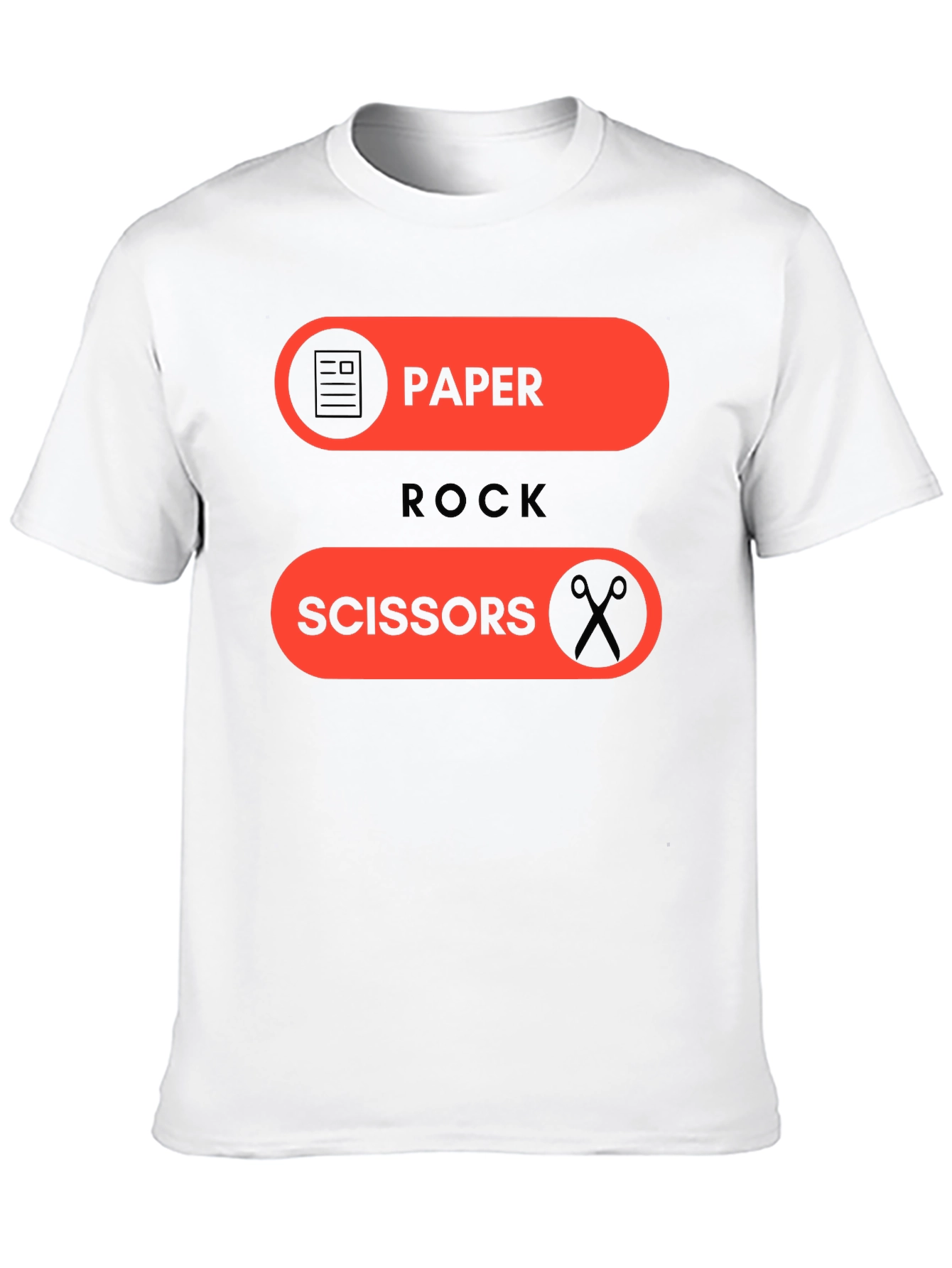 Black Paper Rock Scissors Graphic Tee - Fun Casual Wear view 10
