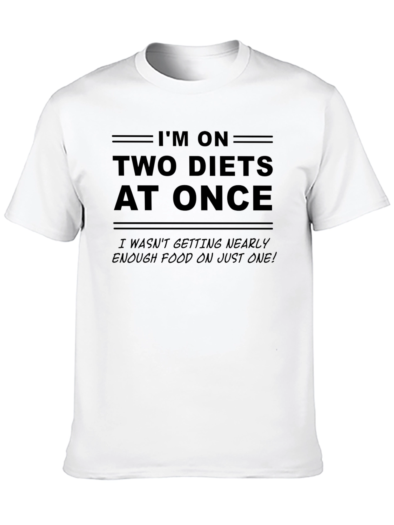 Black Funny Diet Humor T-Shirt - Two Diets At Once view 10